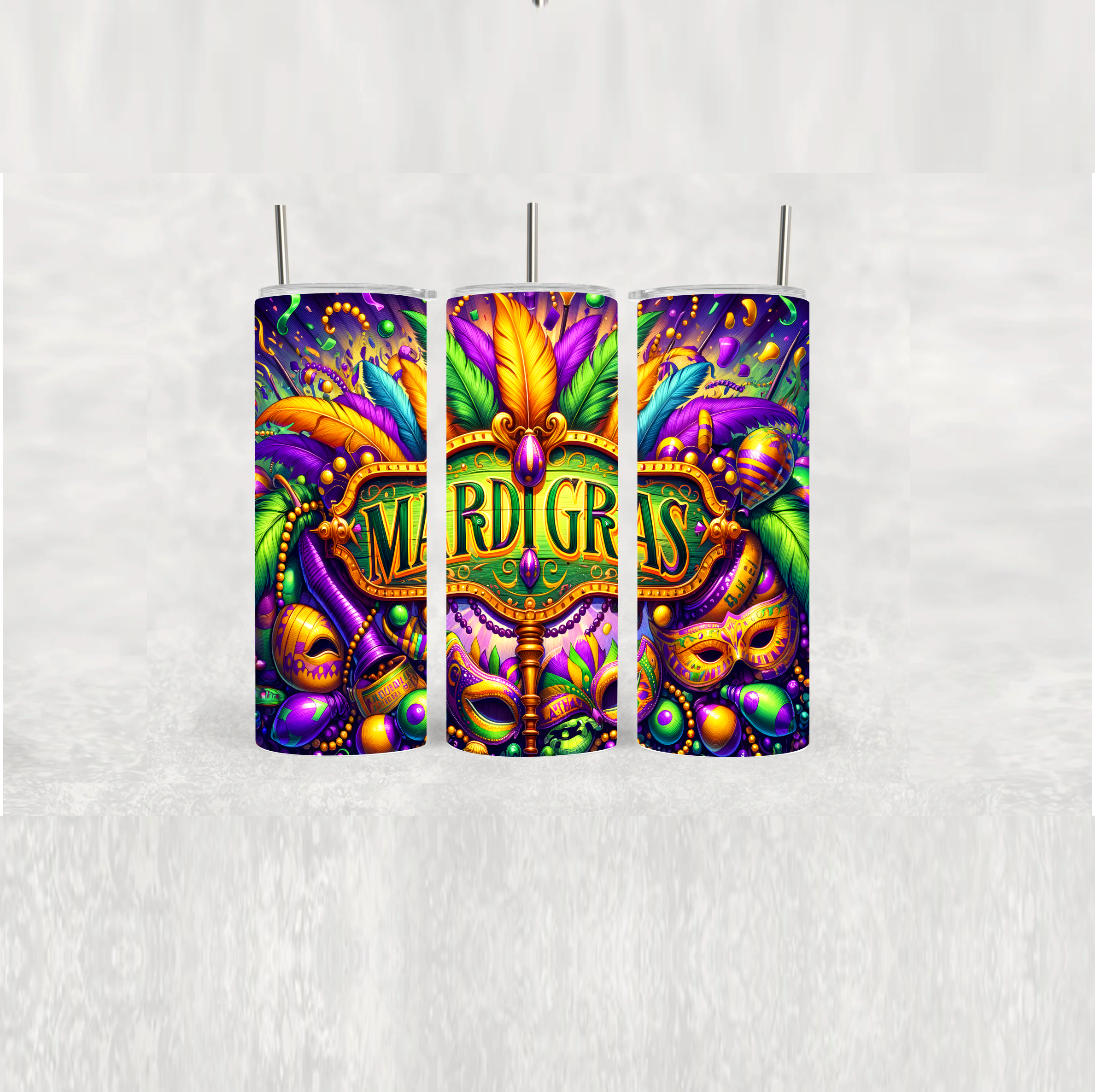 Mardi Gras, Cinco de Mayo, Fiesta - Tumbler Wraps