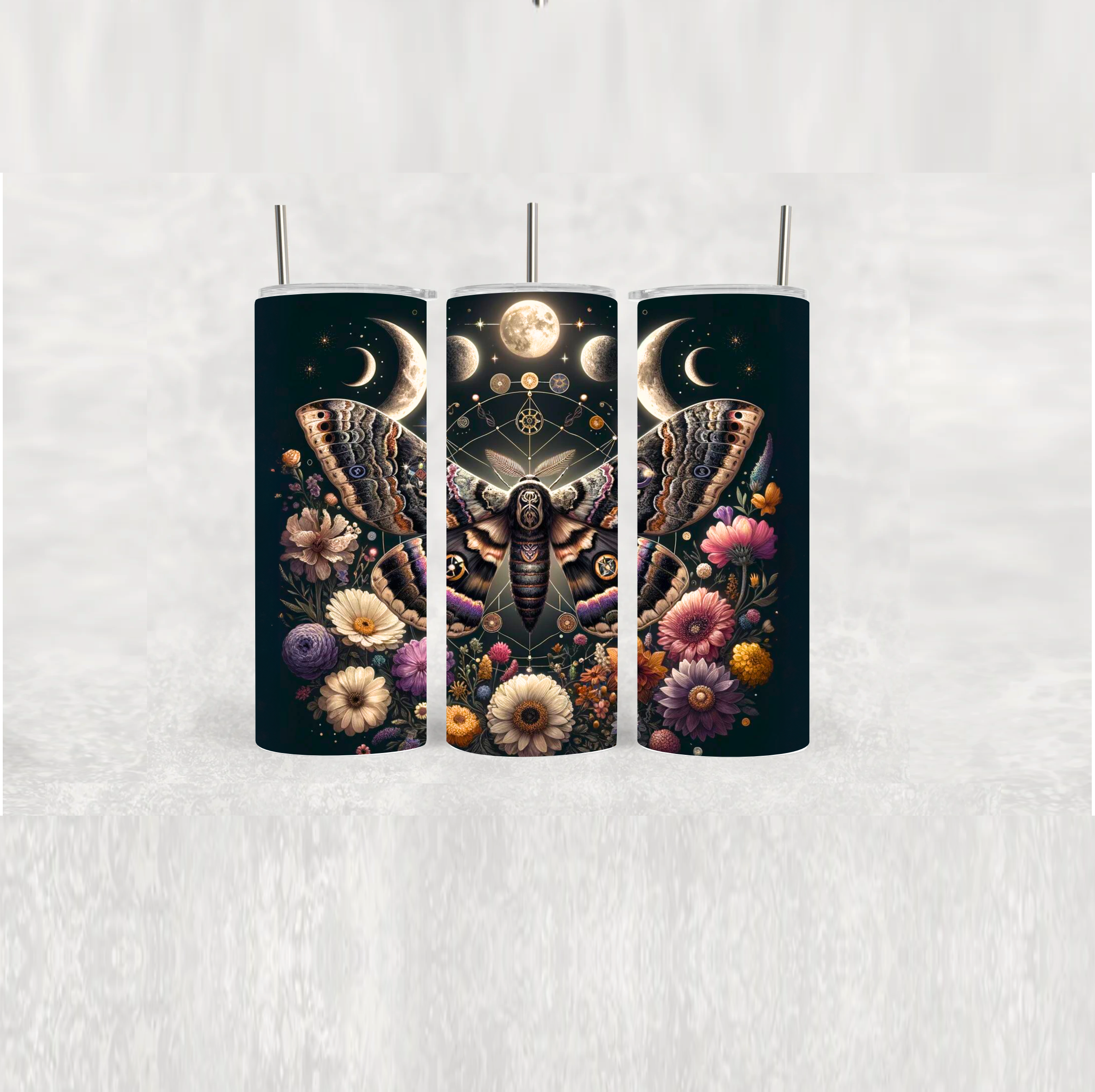 Mystical, Skulls, Celestial - Tumbler Wraps