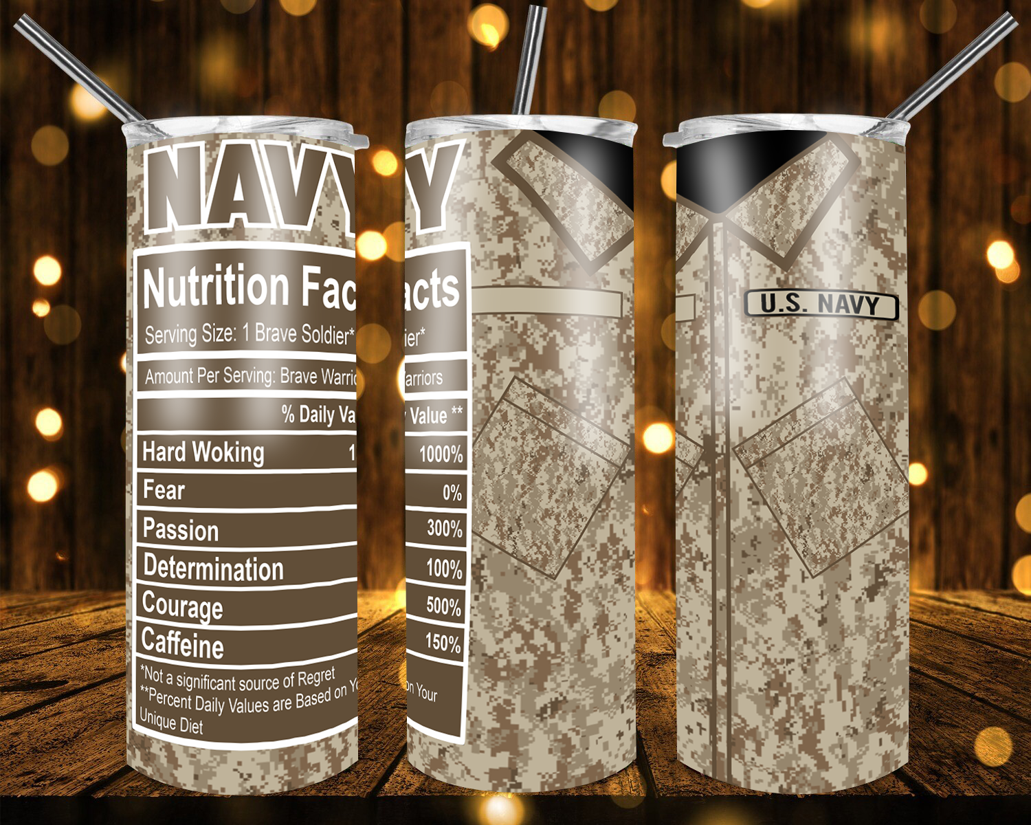 Navy - Tumbler Wrap Sublimation Transfers