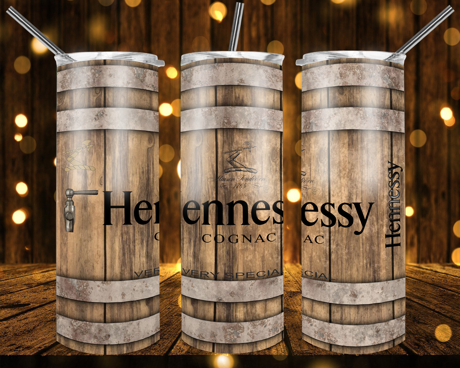 Alcohol Hennesessy - Tumbler Wrap Sublimation Transfers