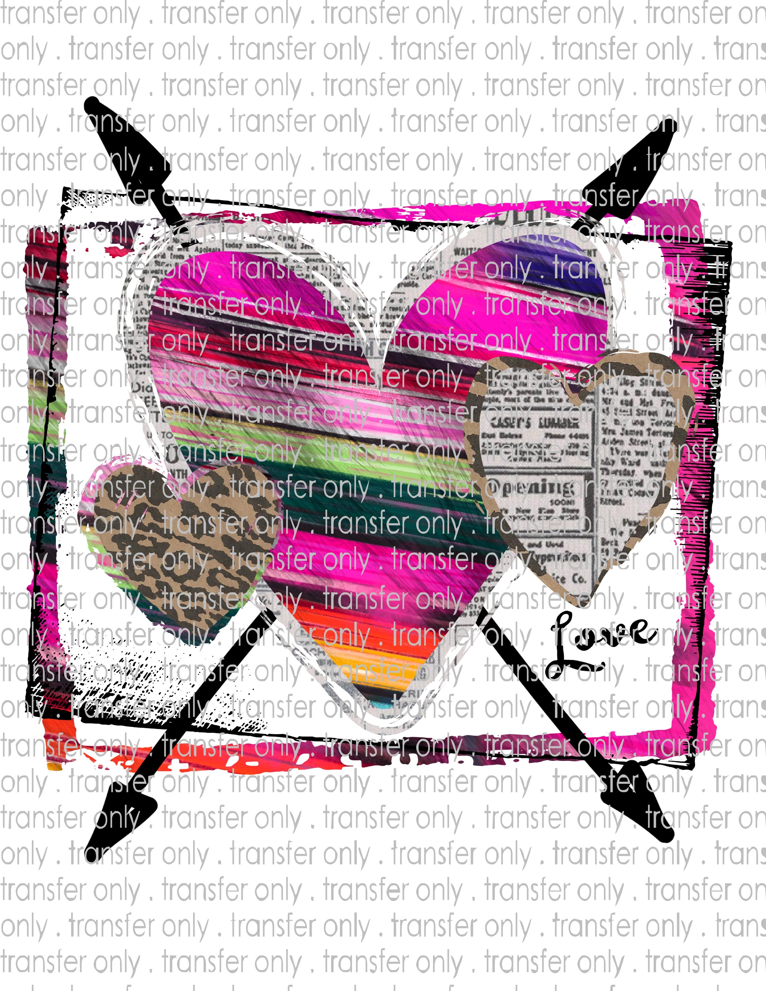 Waterslide, Sublimation Transfers - Valentine's Day