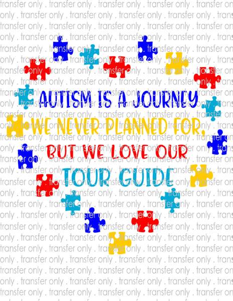 Waterslide, Sublimation Transfers - Autism Awareness - Puzzle Piece