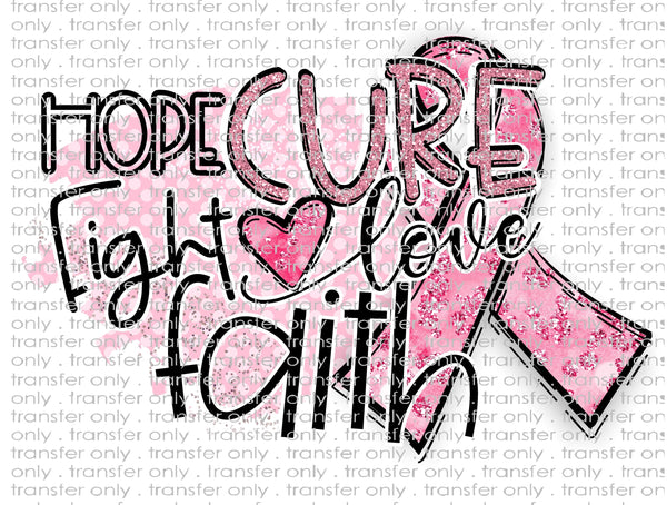 Waterslide, Sublimation Transfers - Pink Ribbon - Breast Cancer Awareness