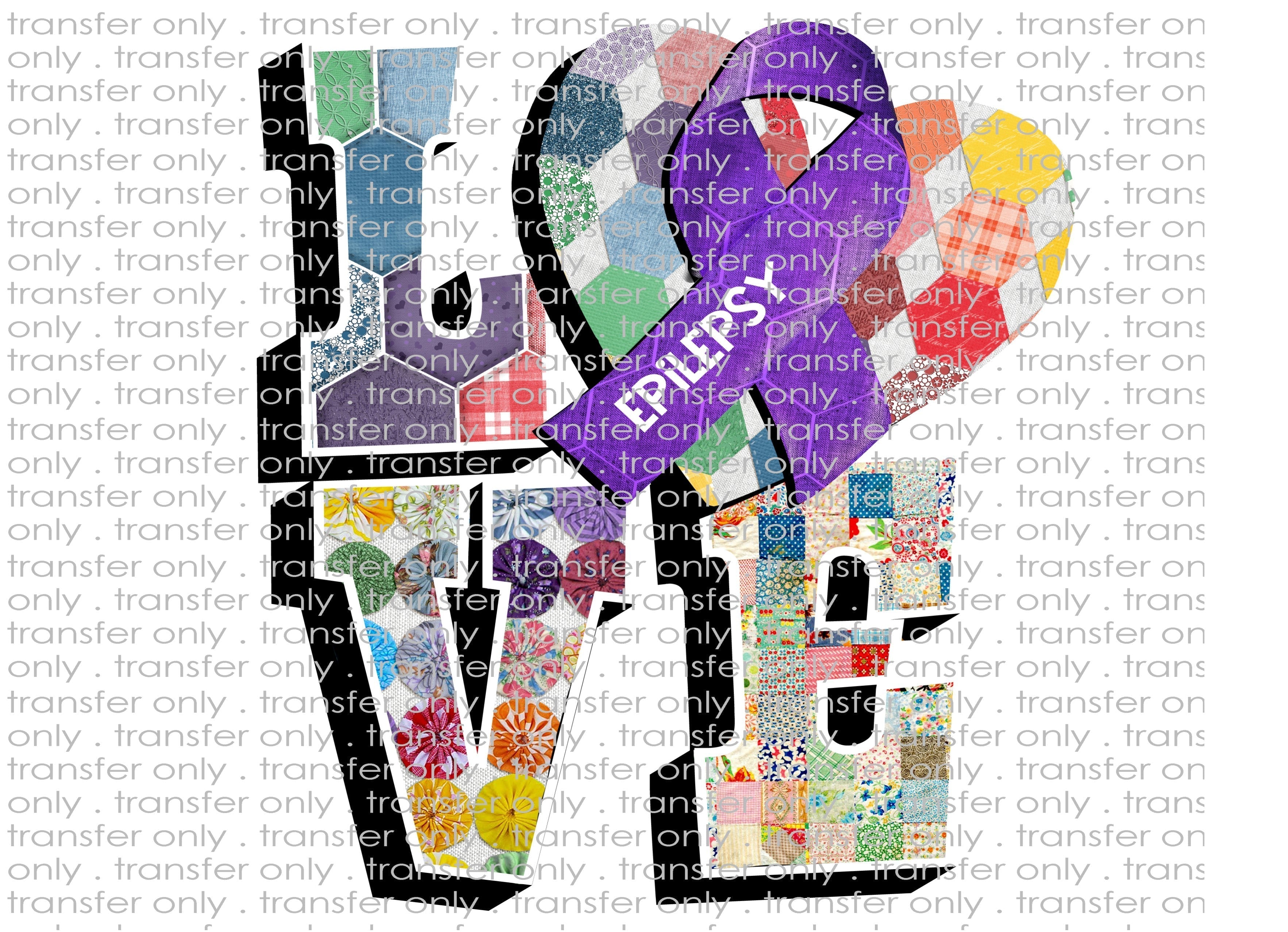 Waterslide, Sublimation Transfers - Epilepsy - Seizure Disorder Awareness