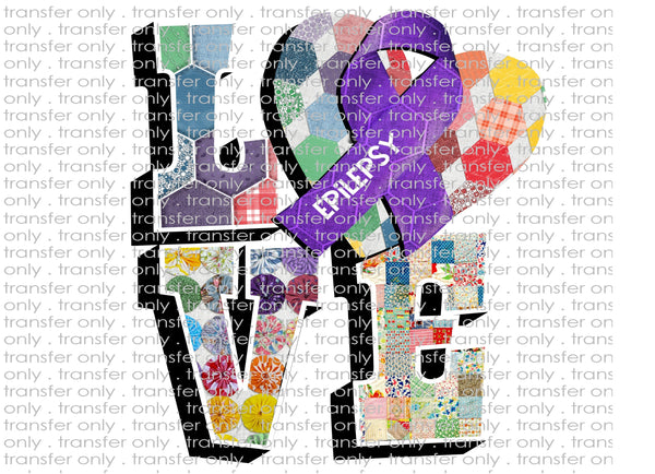 Waterslide, Sublimation Transfers - Epilepsy - Seizure Disorder Awareness