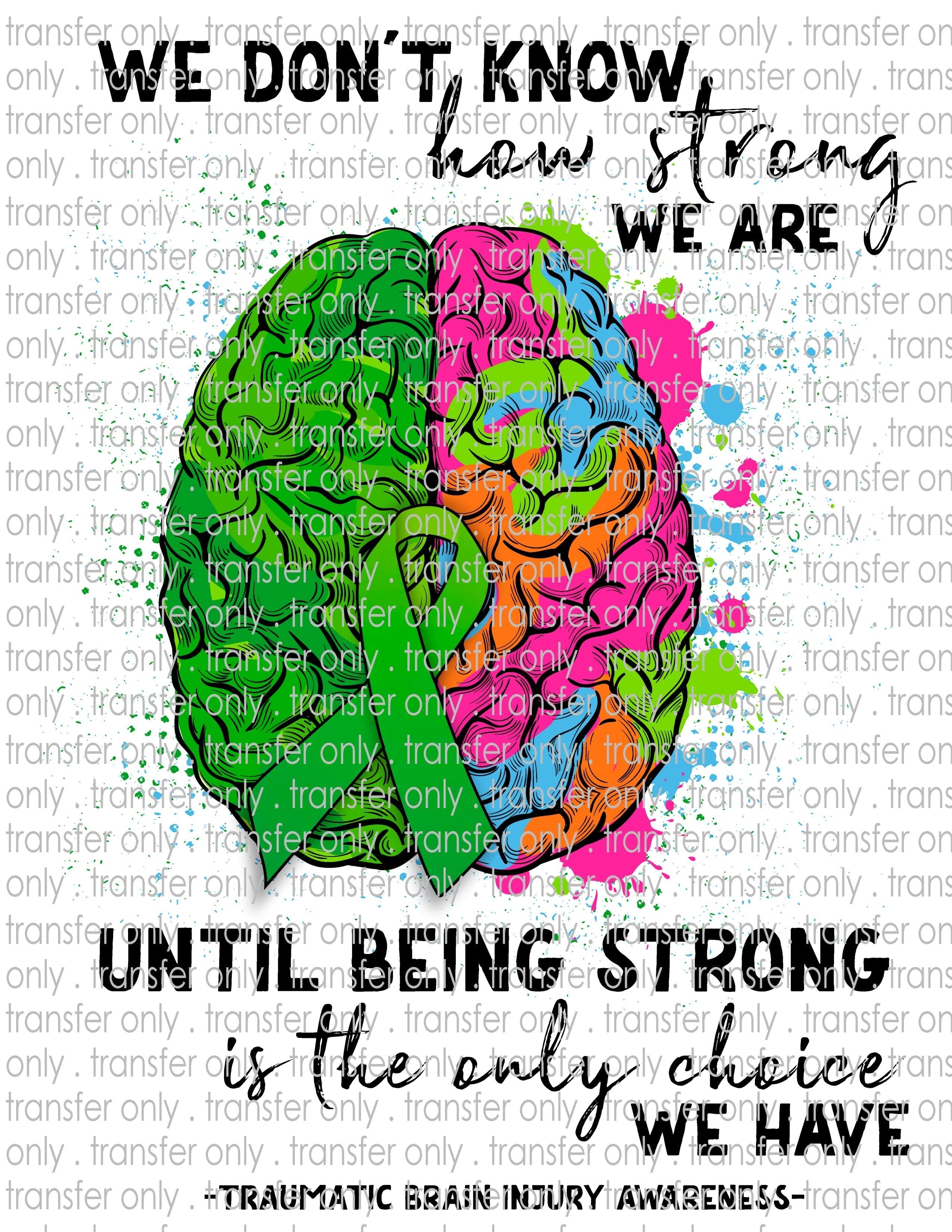 Waterslide, Sublimation Transfers - TBI Traumatic Brain Injury Awareness