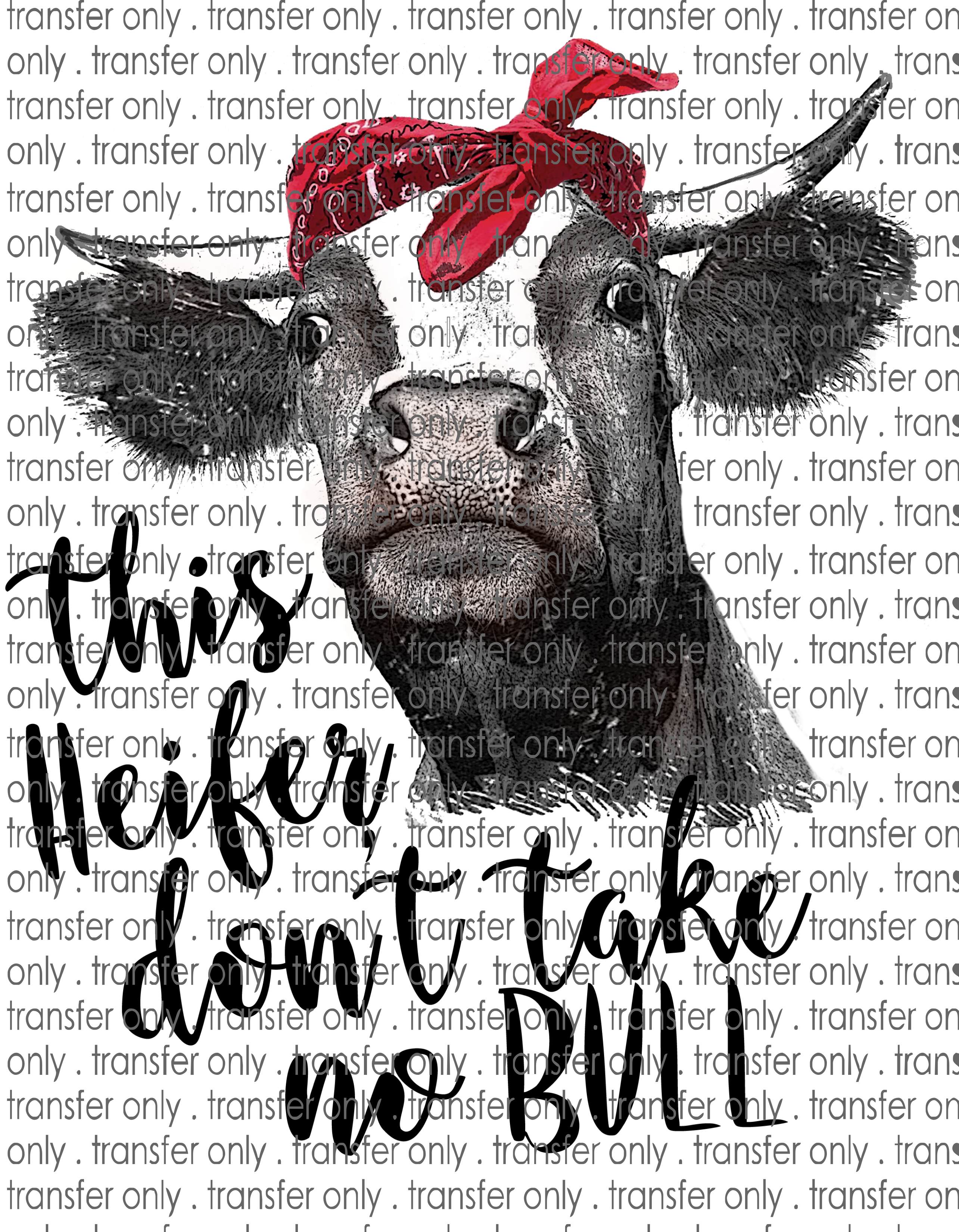 Waterslide, Sublimation Transfers - Country Cow Heifer