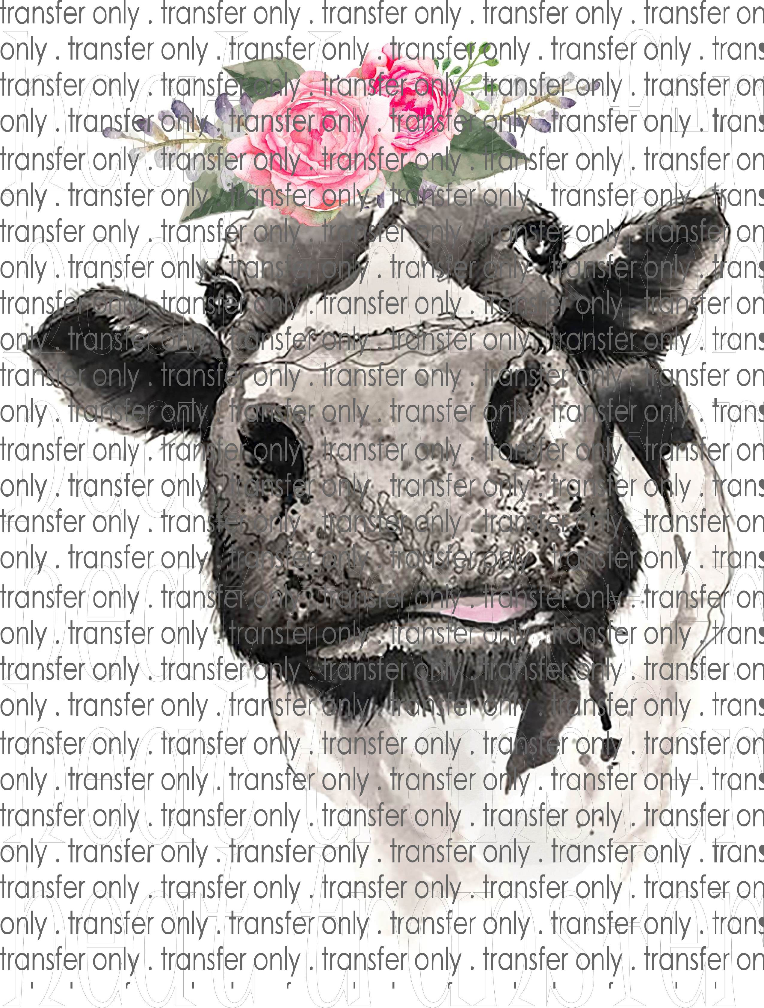 Waterslide, Sublimation Transfers - Country Cow Heifer