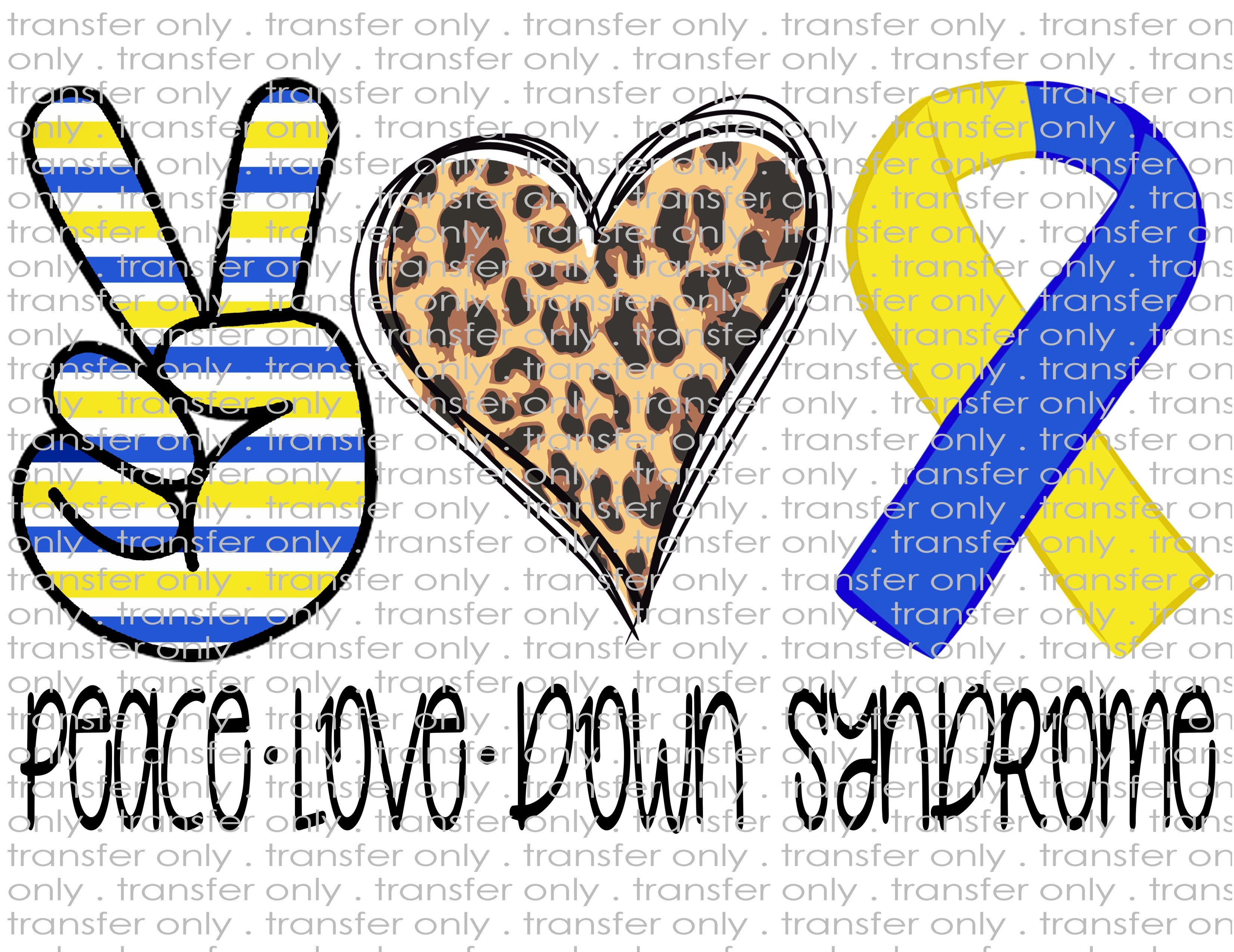 Down Syndrome Awareness - Waterslide, Sublimation Transfers