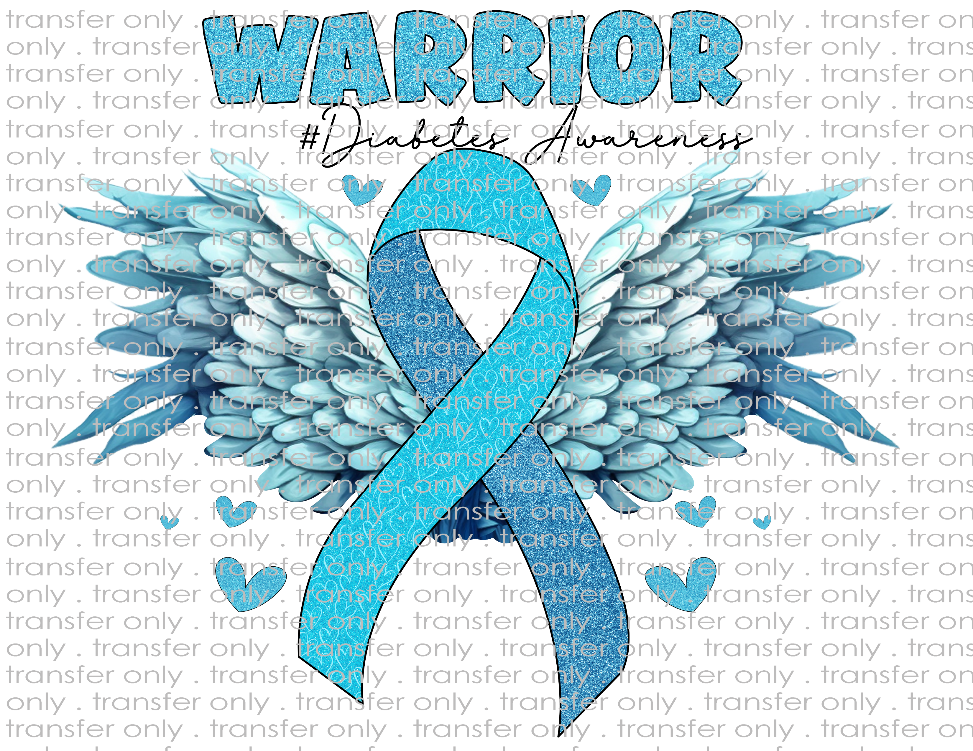 Diabetes Awareness - Waterslide, Sublimation Transfers