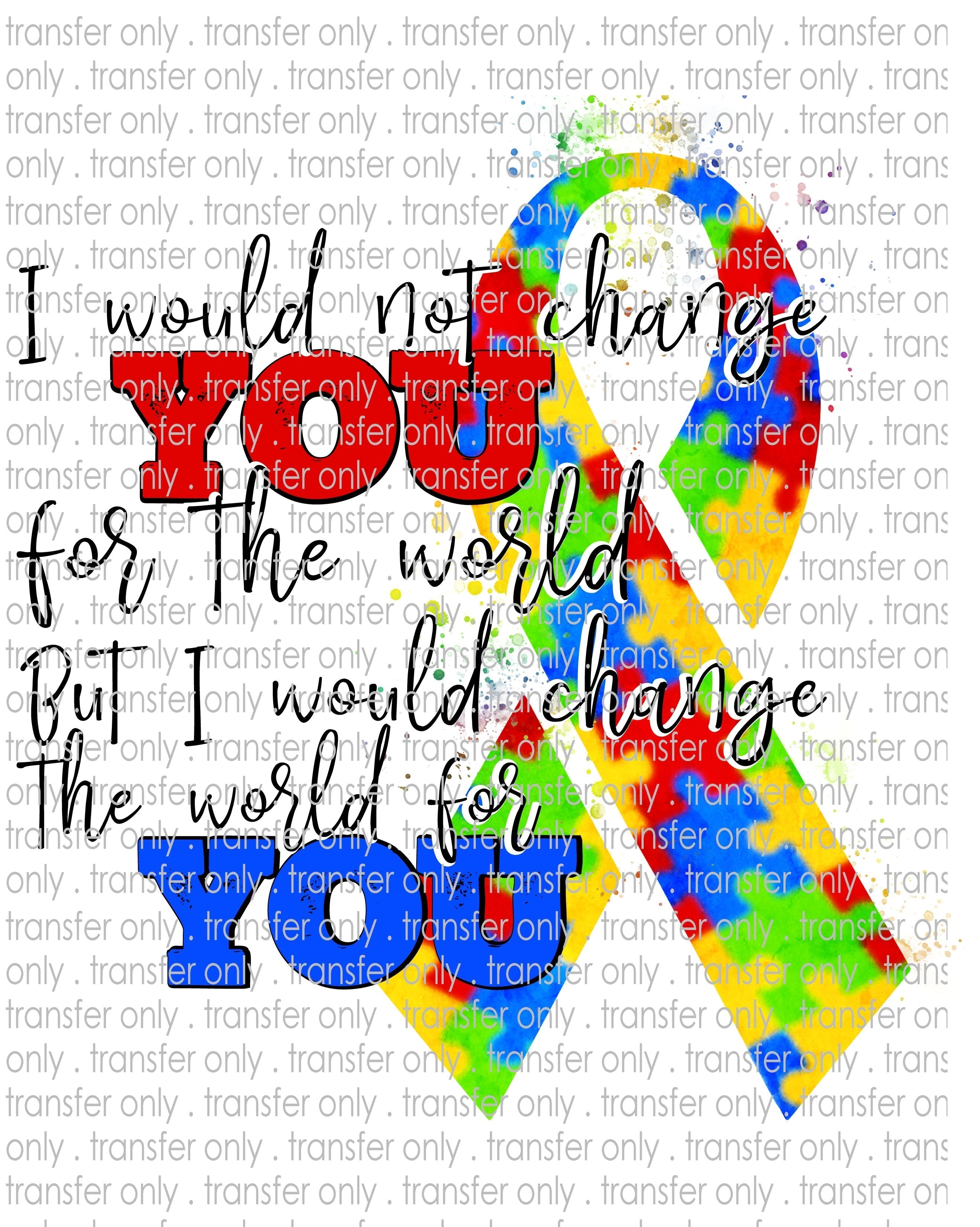 Autism Awareness - Waterslide, Sublimation Transfers