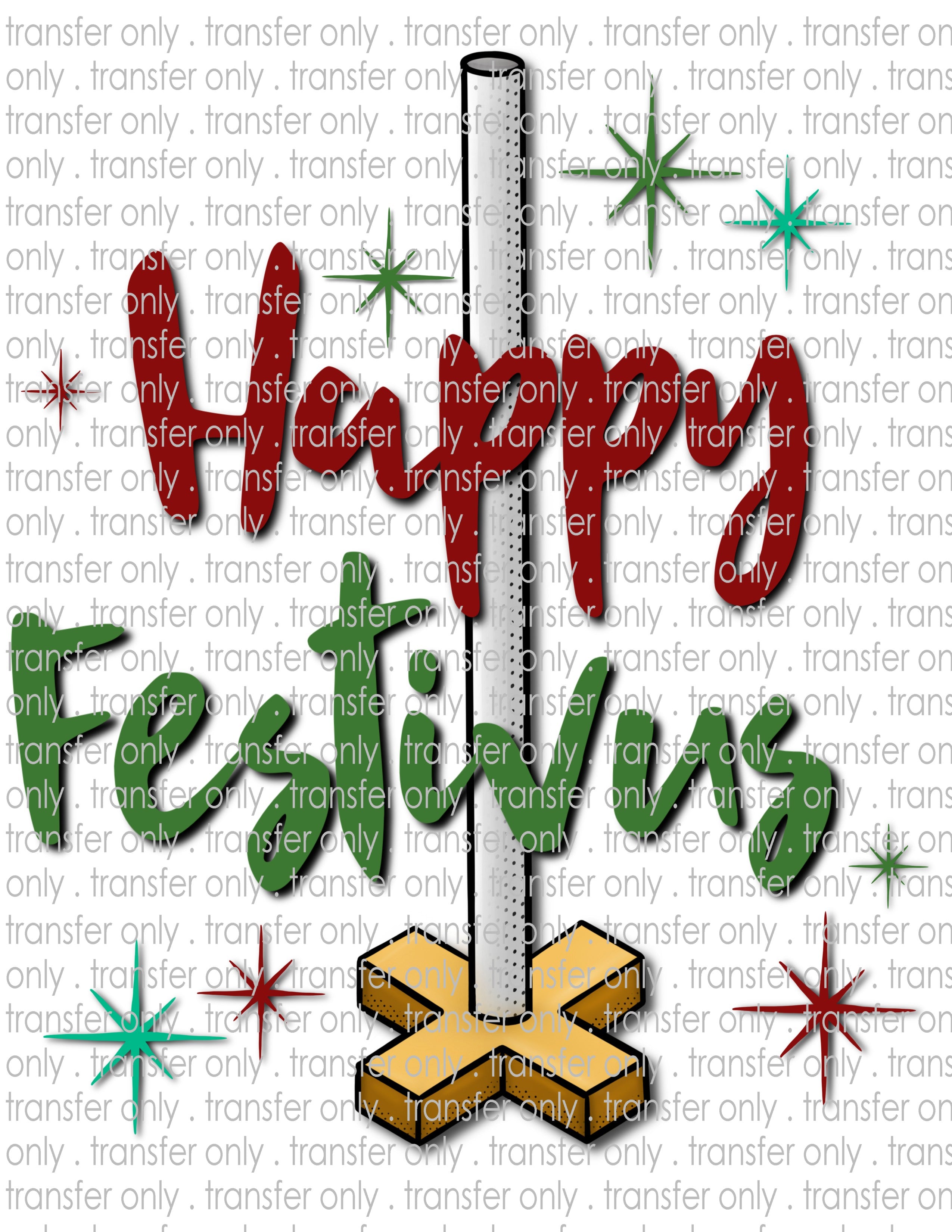 Happy Festivus - Waterslide, Sublimation Transfers