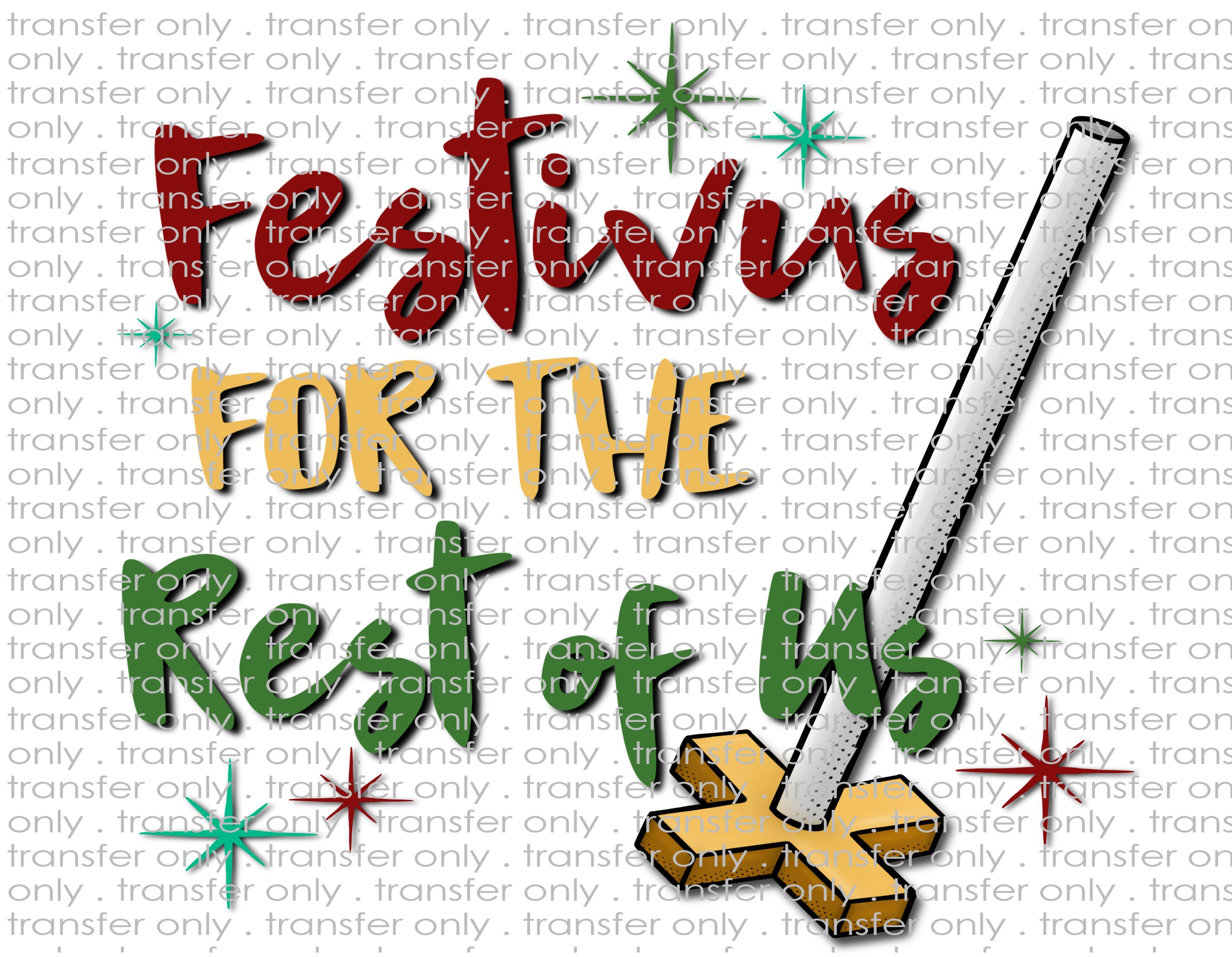 Happy Festivus - Waterslide, Sublimation Transfers