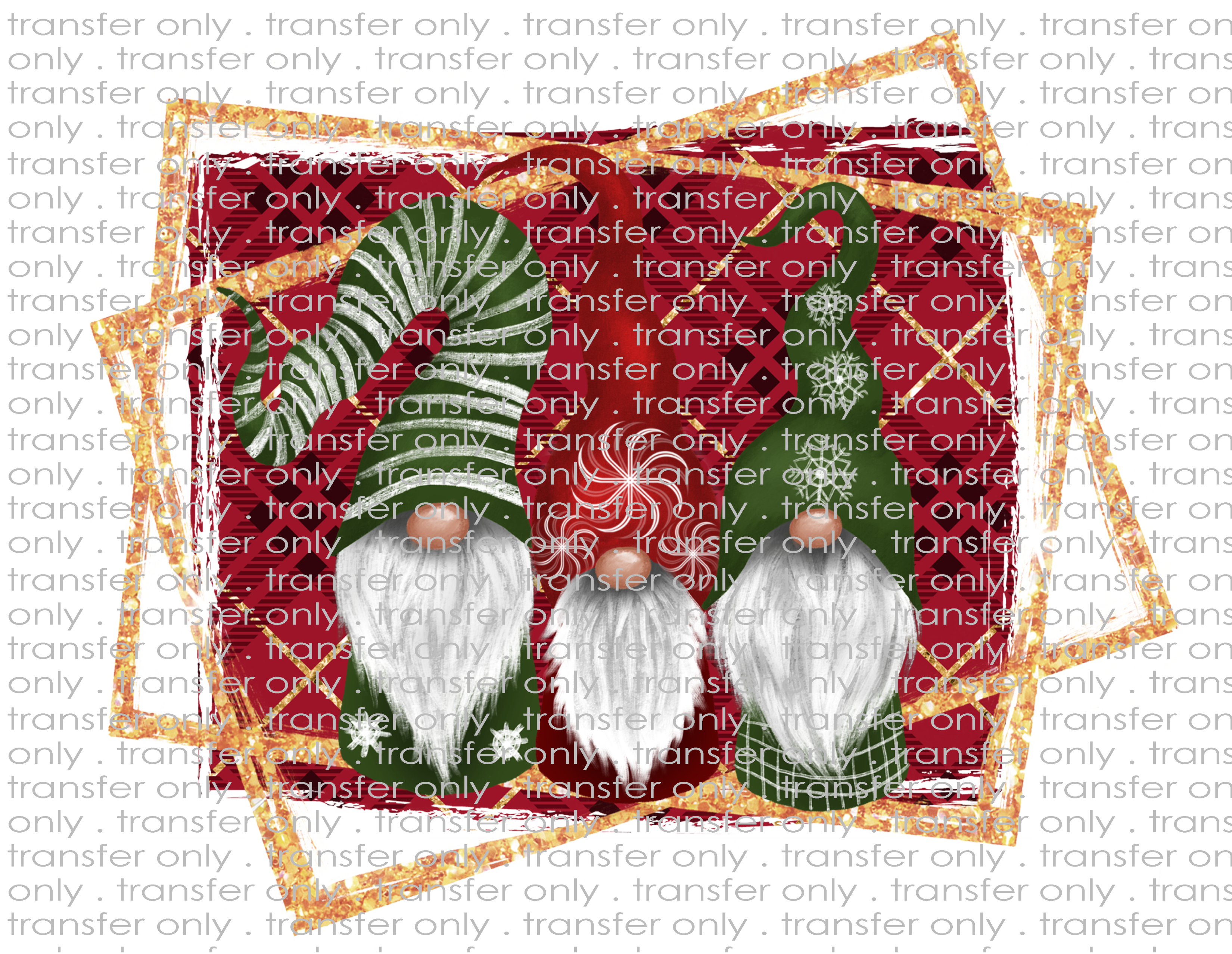 Gnome Glitter Frame - Waterslide, Sublimation Transfers