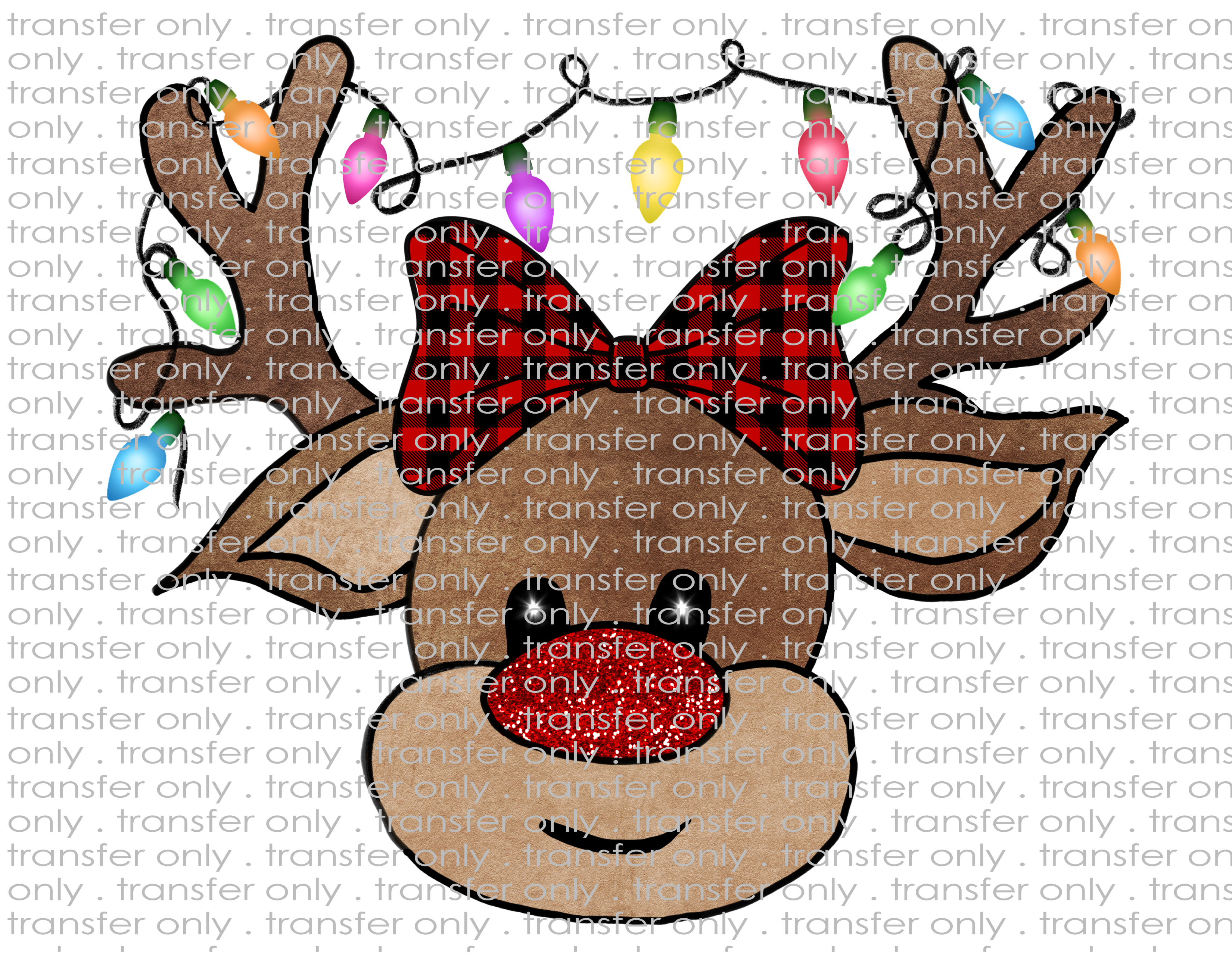 Kids Christmas Reindeer - Waterslide, Sublimation Transfers