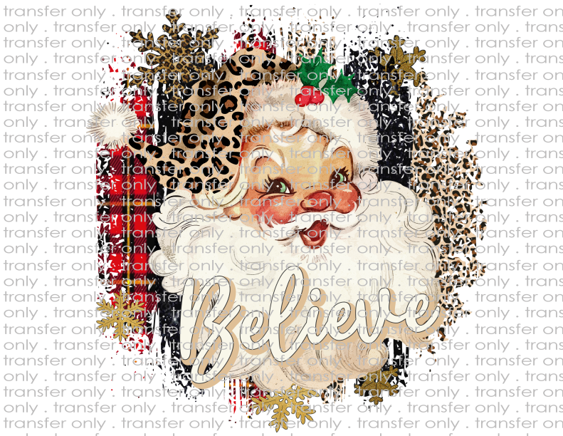 Santa Believe - Waterslide, Sublimation Transfers