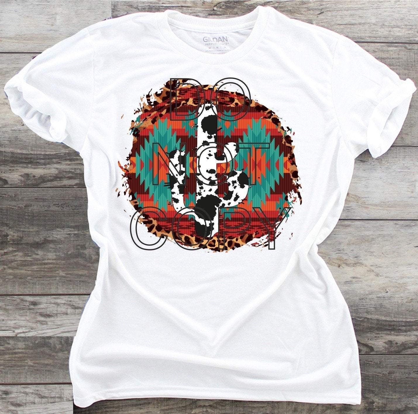 Cow Print Cactus - Waterslide, Sublimation Transfers