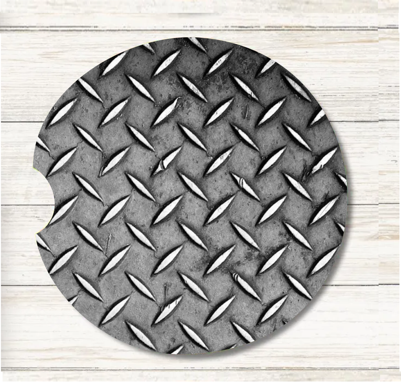 Diamond Plate - Car Coaster & Keychain Transfer