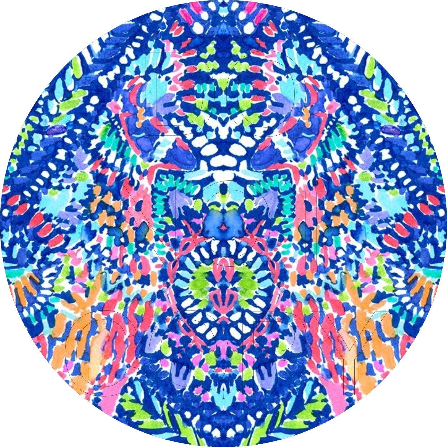 Boutique - Lilly P Inspired - Round Template Transfers