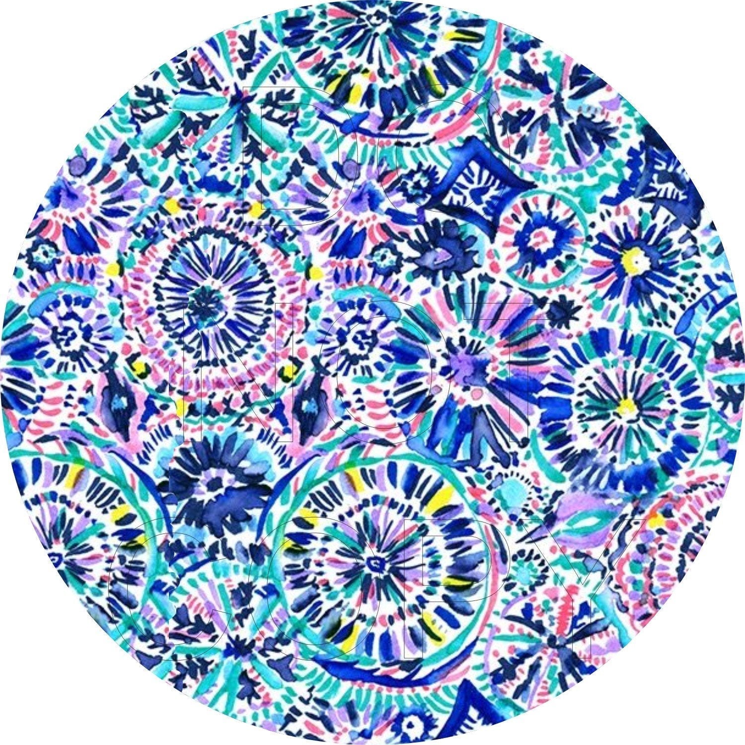 Boutique - Lilly P Inspired - Round Template Transfers