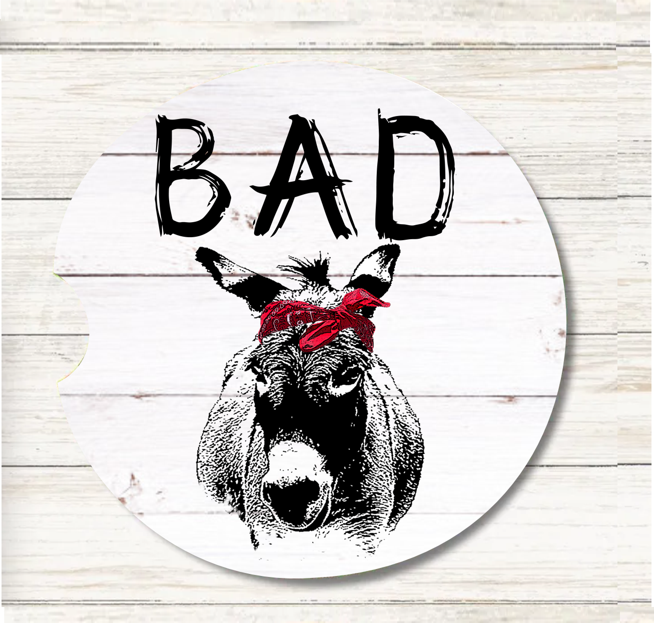 Bad A** - Car Coaster & Keychain Transfer