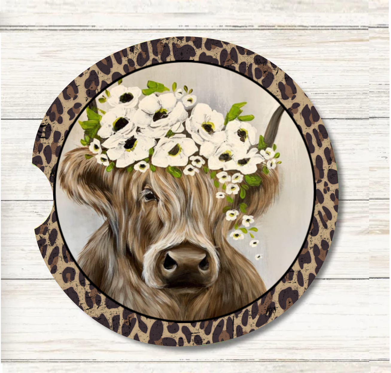 Country Cow - Car Coaster & Keychain Transfer