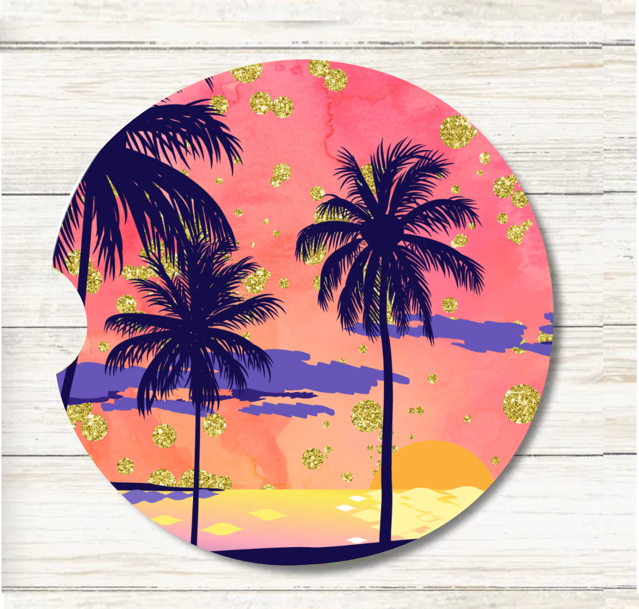 Palm Trees - Car Coaster & Keychain Transfer