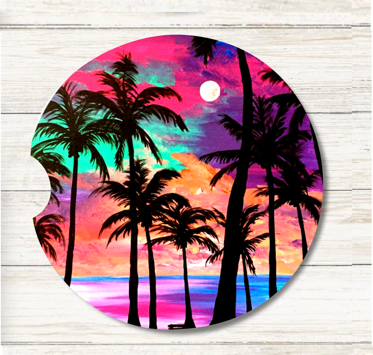 Palm Trees - Car Coaster & Keychain Transfer