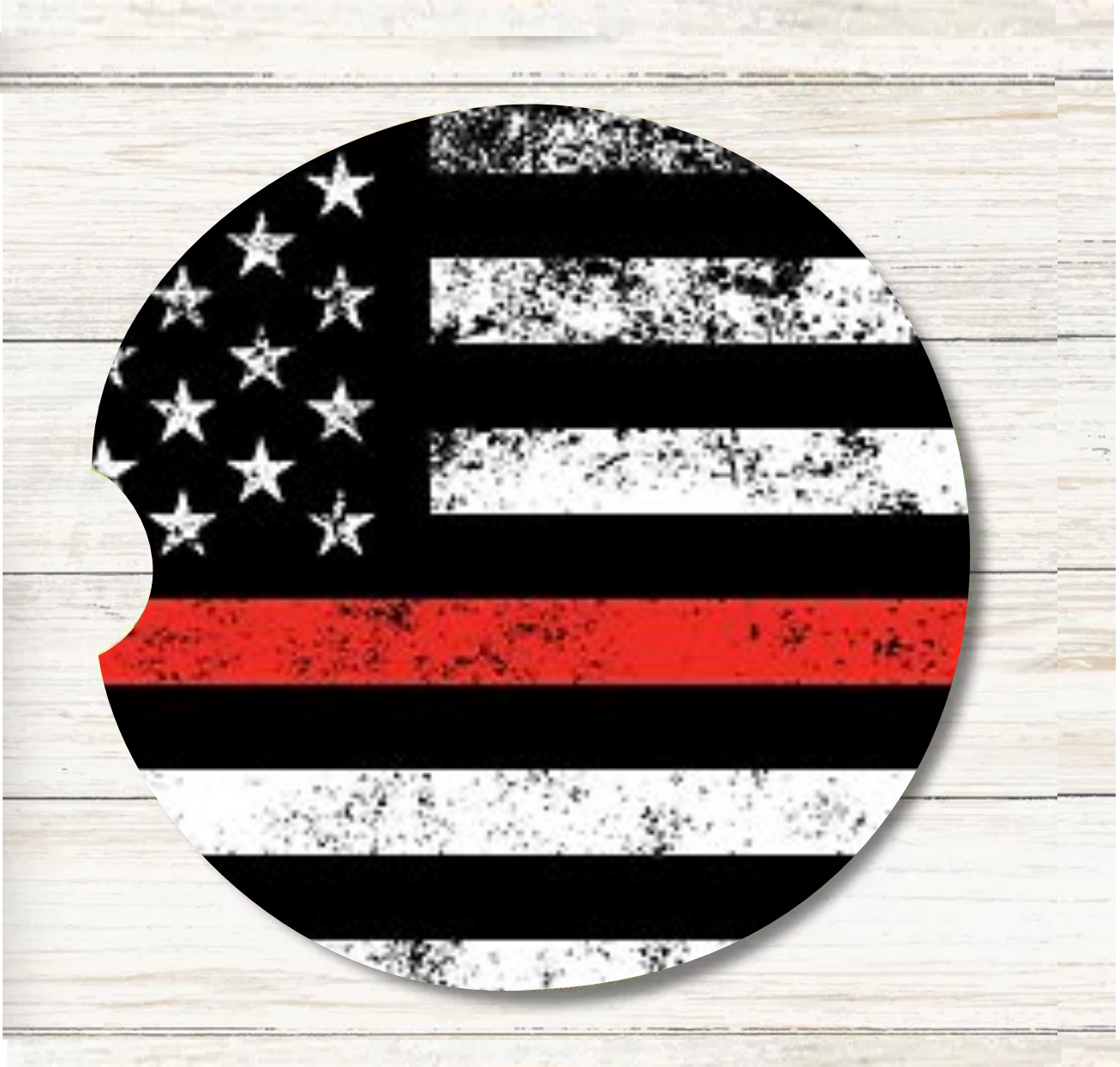 Red Line Flag - Car Coaster & Keychain Transfer