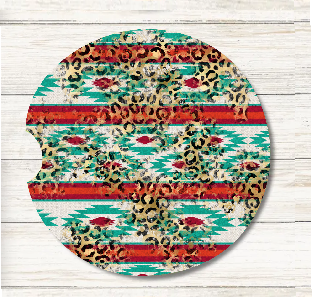 Aztec & Leopard - Car Coaster Transfer