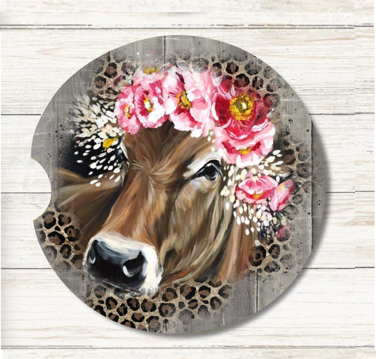 Country Cow - Car Coaster & Keychain Transfer