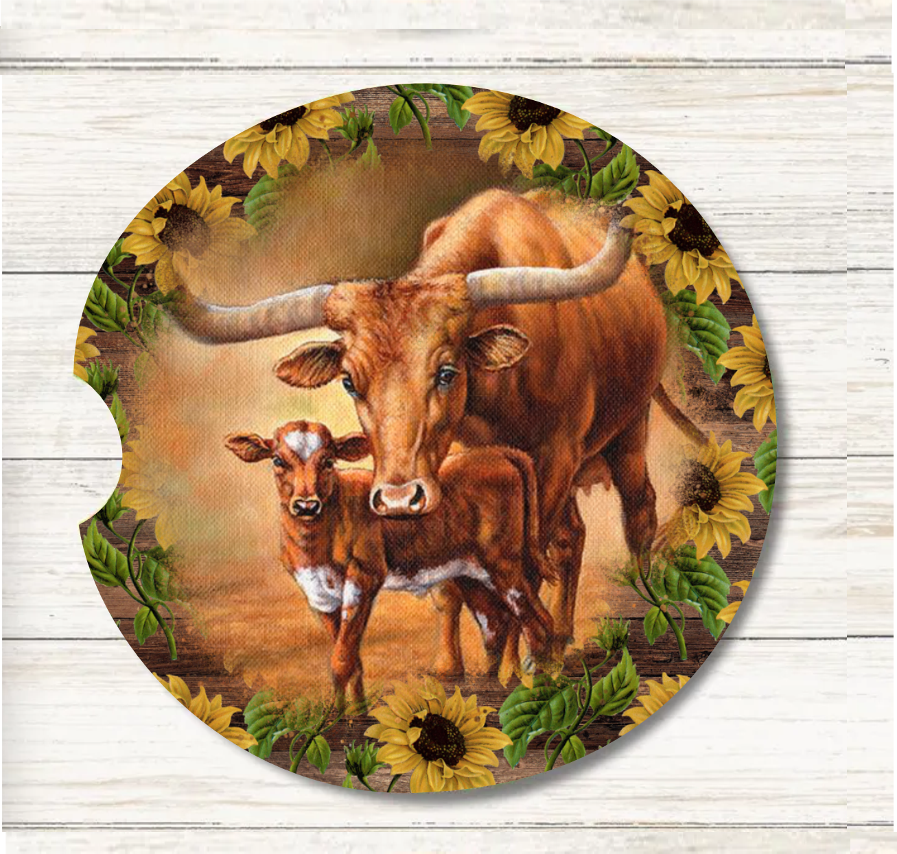 Country Cows - Car Coaster & Keychain Transfer