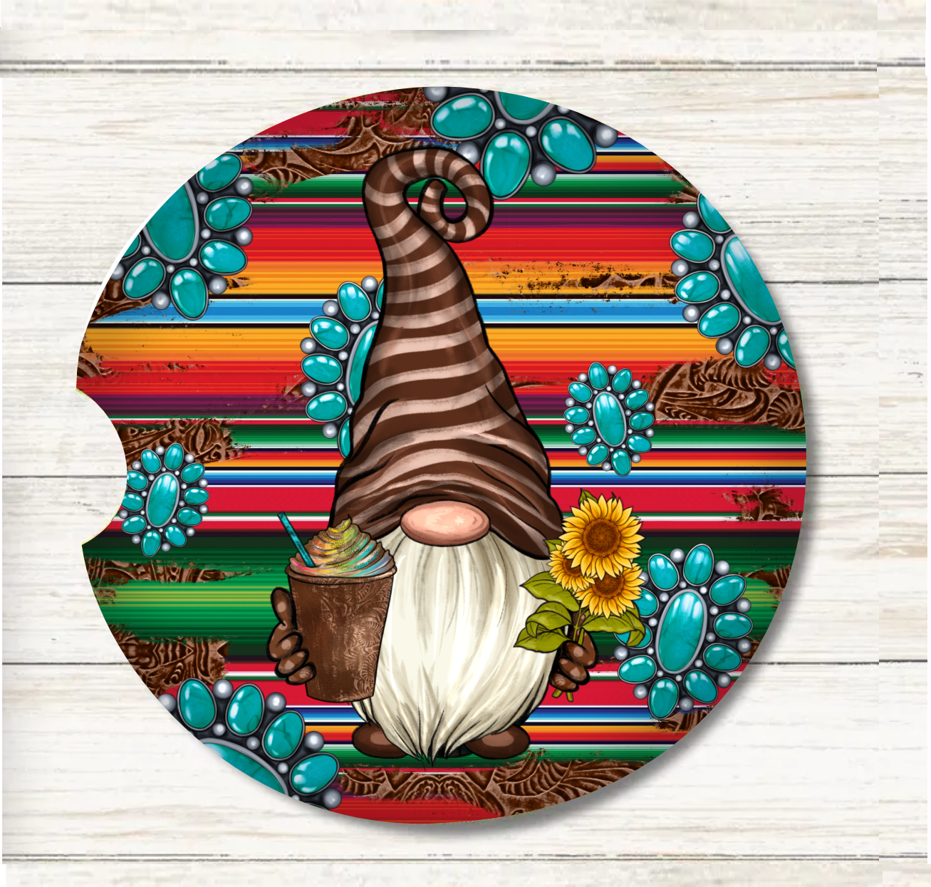 Gnome - Car Coaster & Keychain Transfer