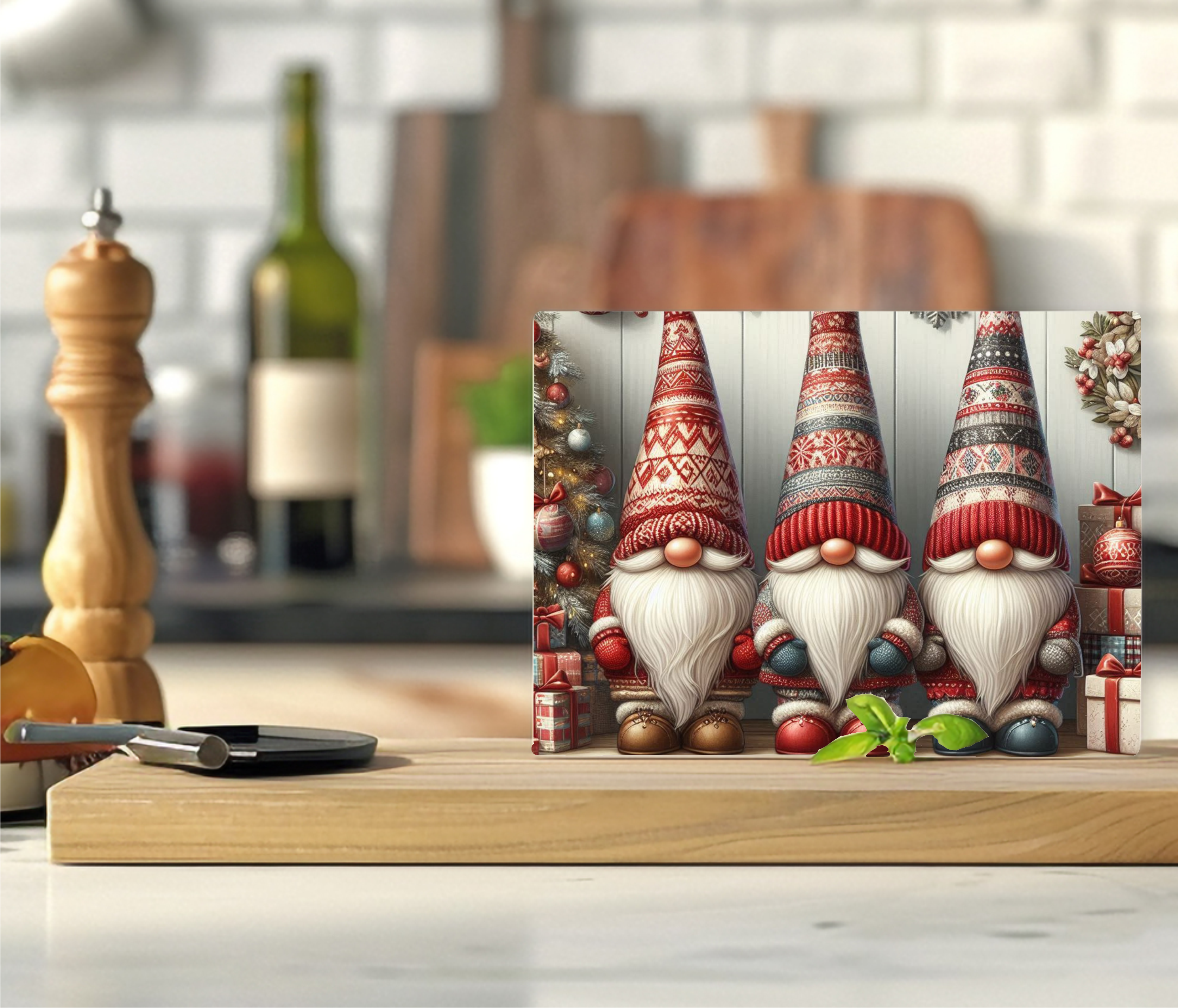 Christmas Gnomes - Cutting Board - Sublimation Transfer