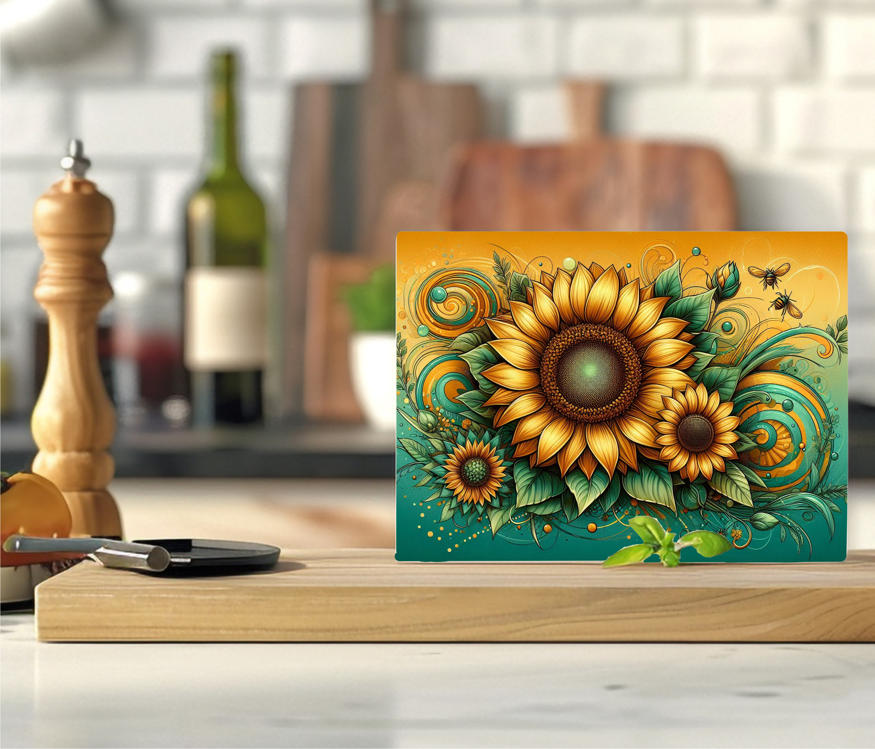 Sunflower - Cutting Board - Sublimation Transfer