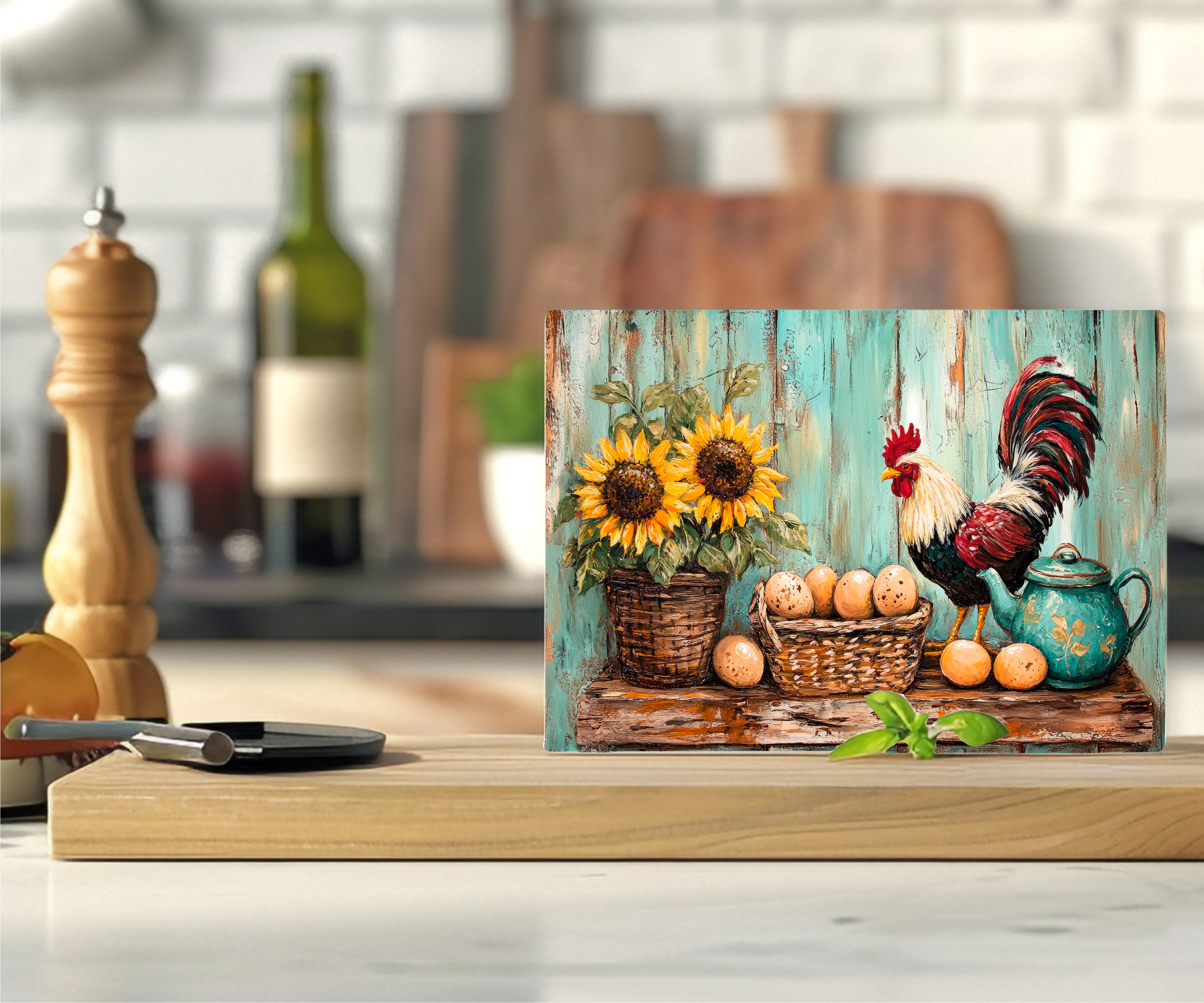 Rooster - Cutting Board - Sublimation Transfer