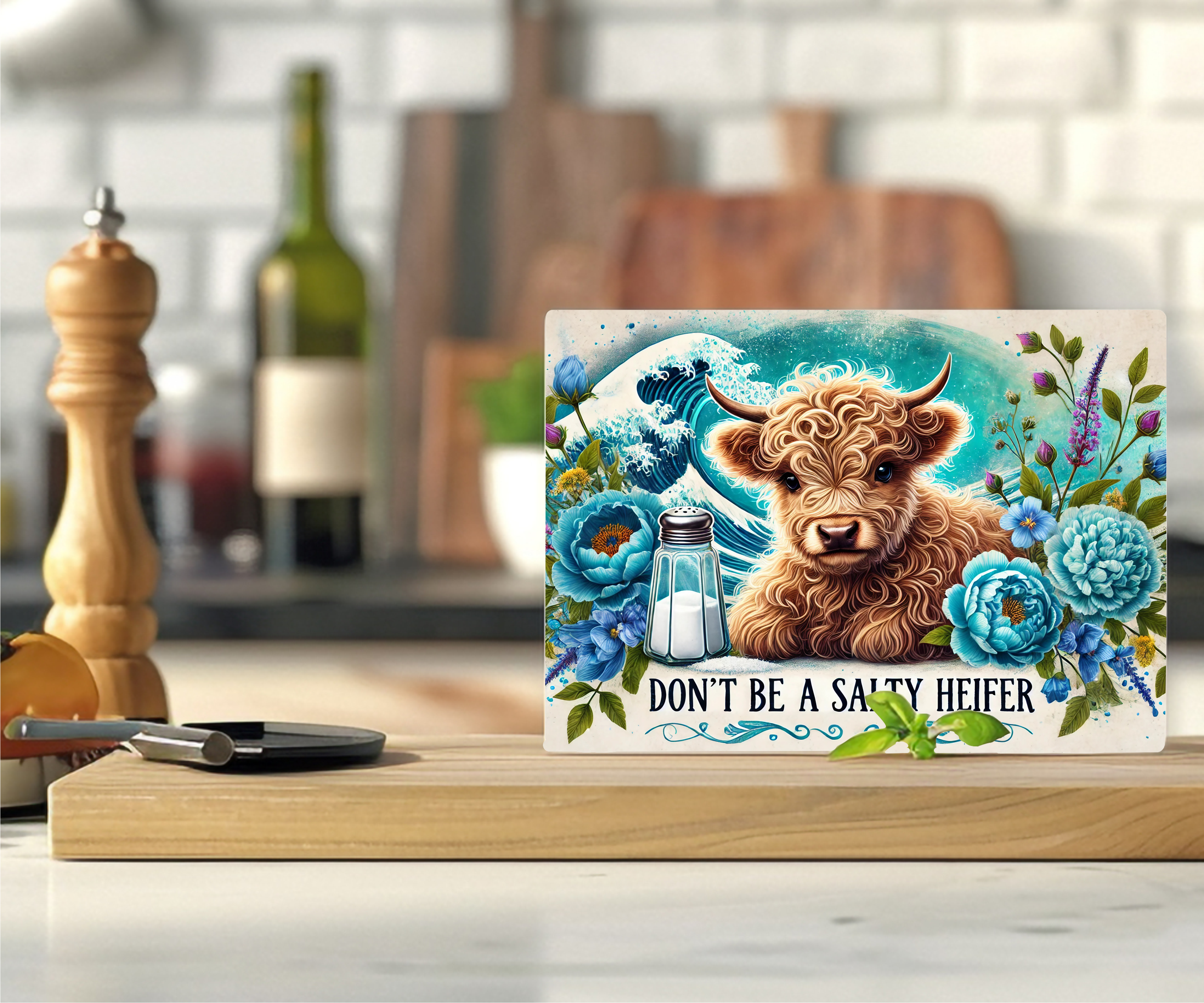 Don't Be A Salty Heifer - Cutting Board - Sublimation Transfer