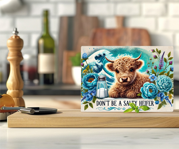 Don't Be A Salty Heifer - Cutting Board - Sublimation Transfer