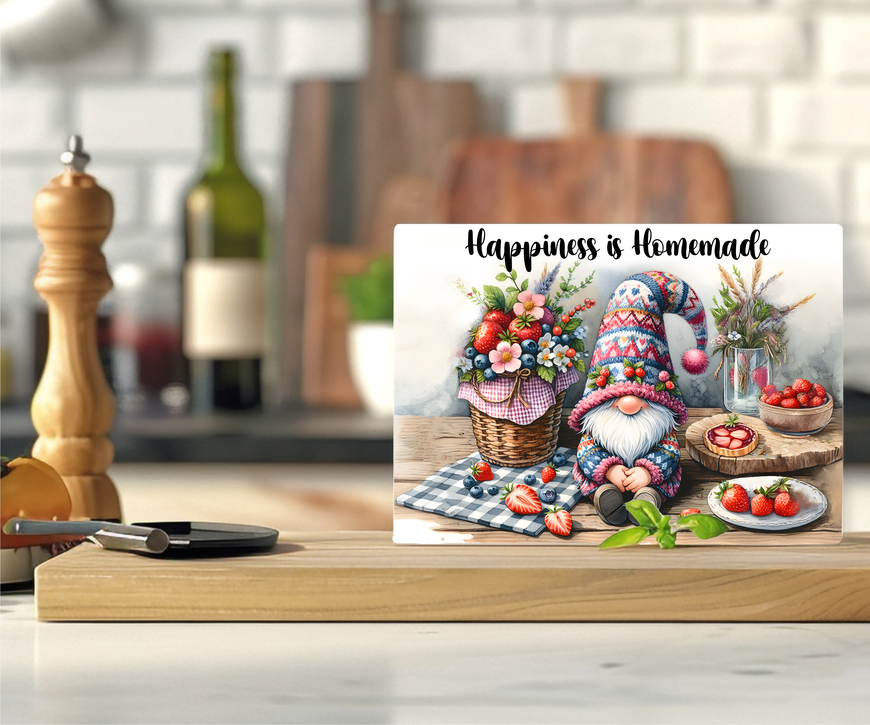 Happiness Is Homemade - Cutting Board - Sublimation Transfer