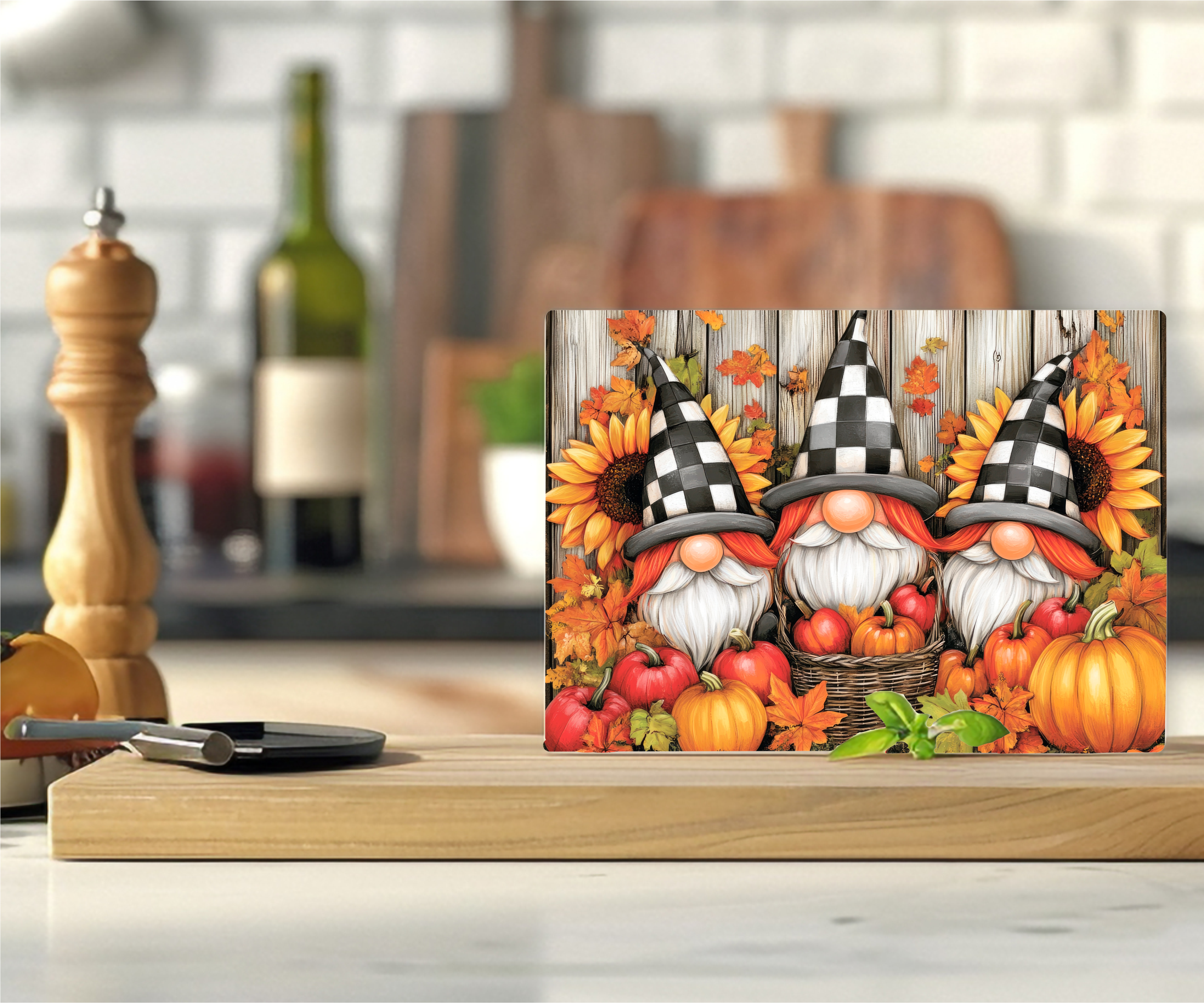 Autumn Gnomes - Cutting Board - Sublimation Transfer
