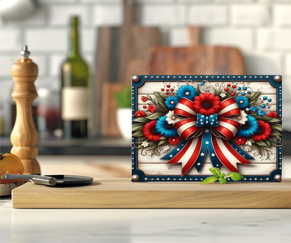 Patriotic Bow - Cutting Board - Sublimation Transfer