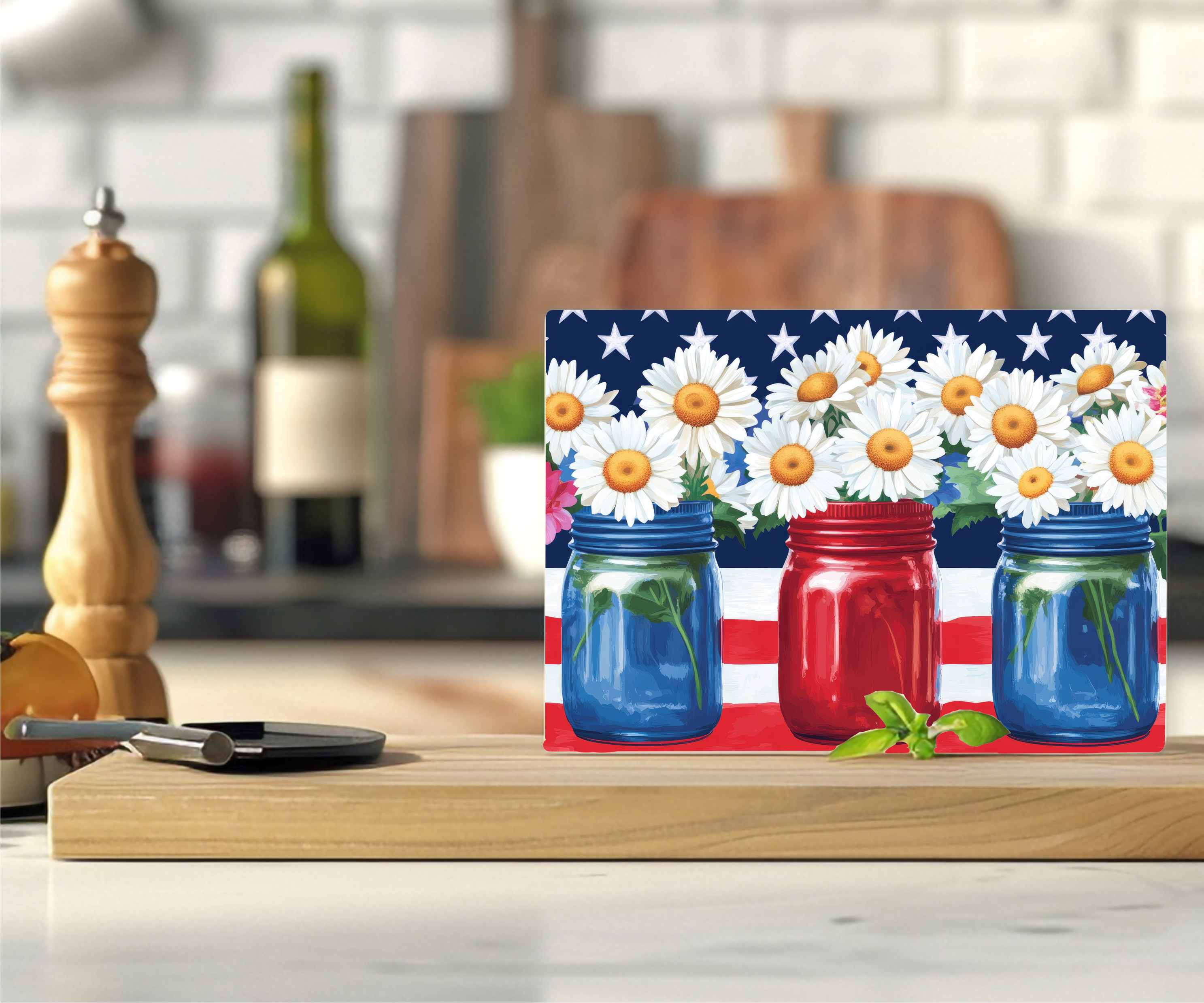 Patriotic Jars - Cutting Board - Sublimation Transfer
