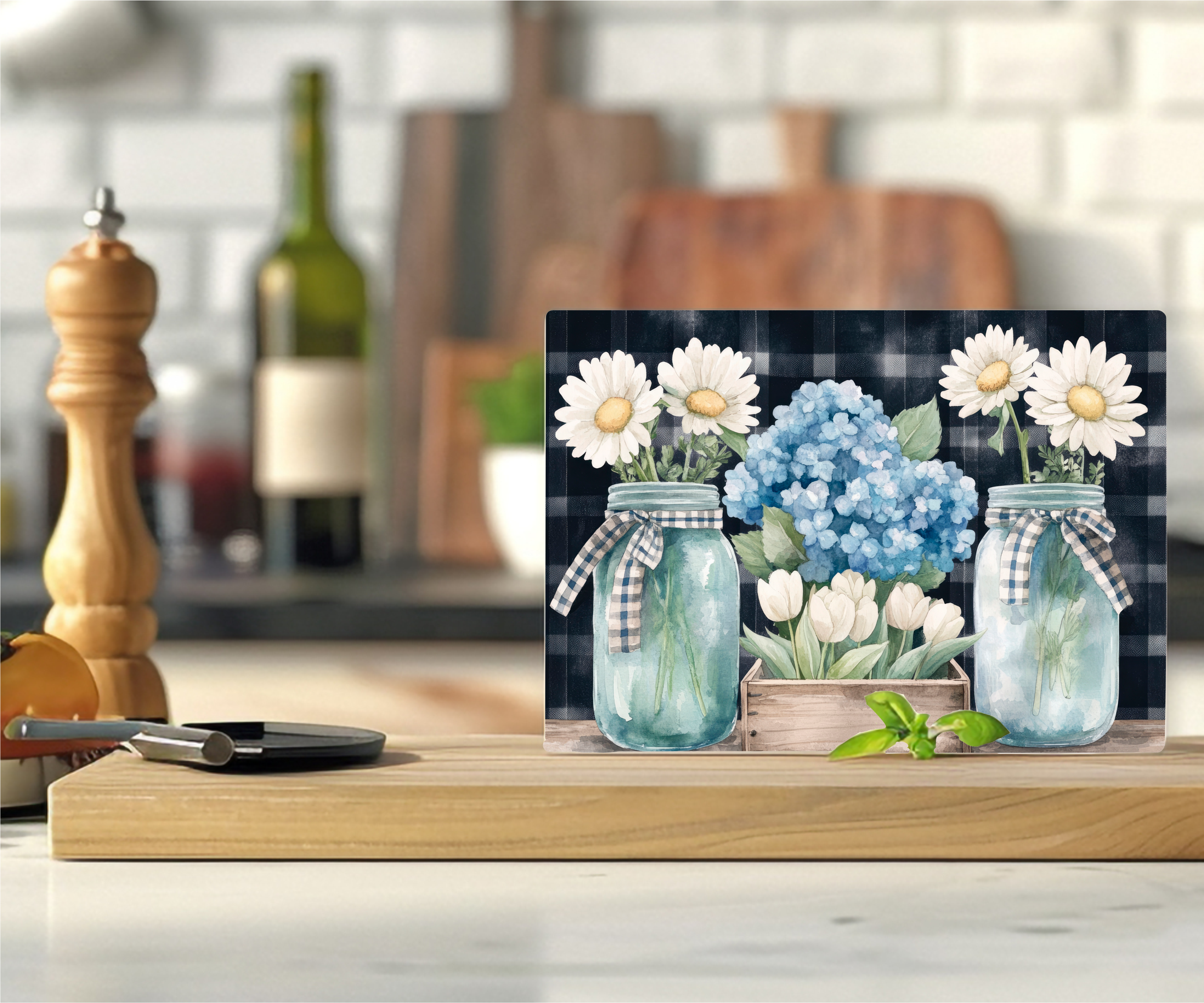 Floral Jars - Cutting Board - Sublimation Transfer