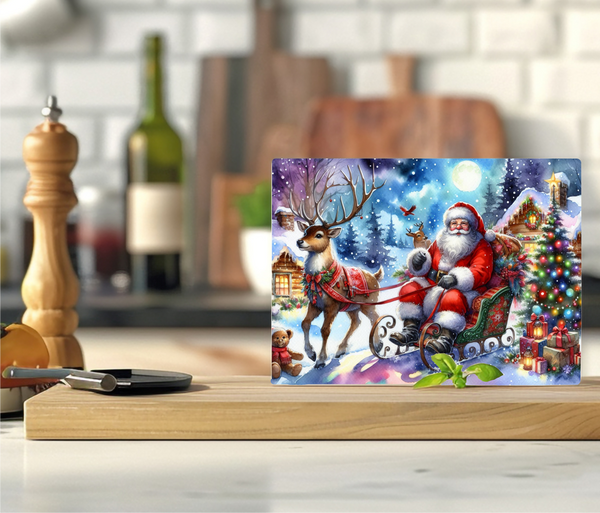 Santa Scene - Cutting Board - Sublimation Transfer