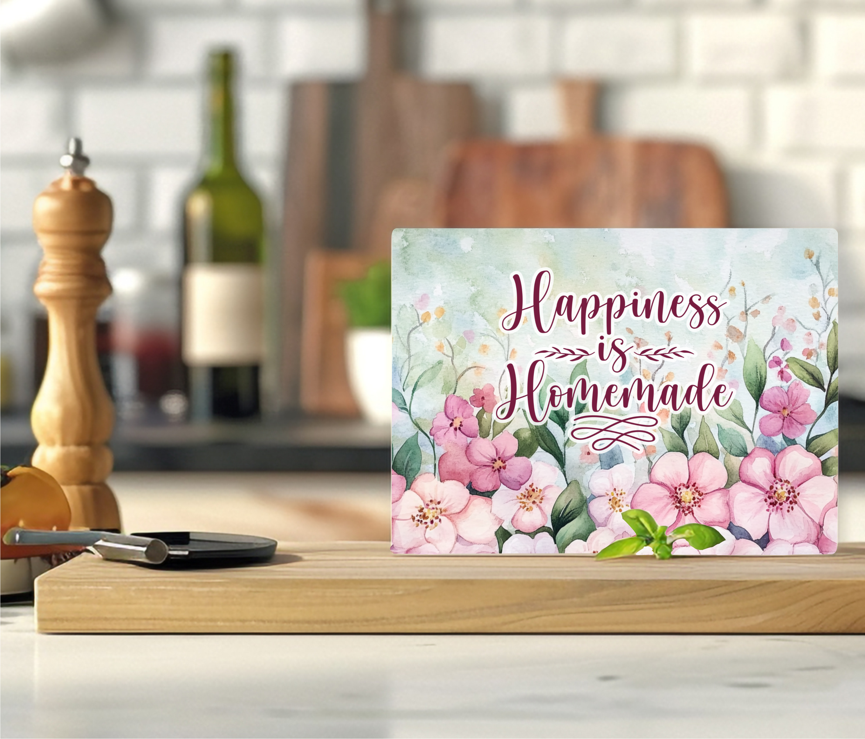 Happiness Is Homemade - Cutting Board - Sublimation Transfer