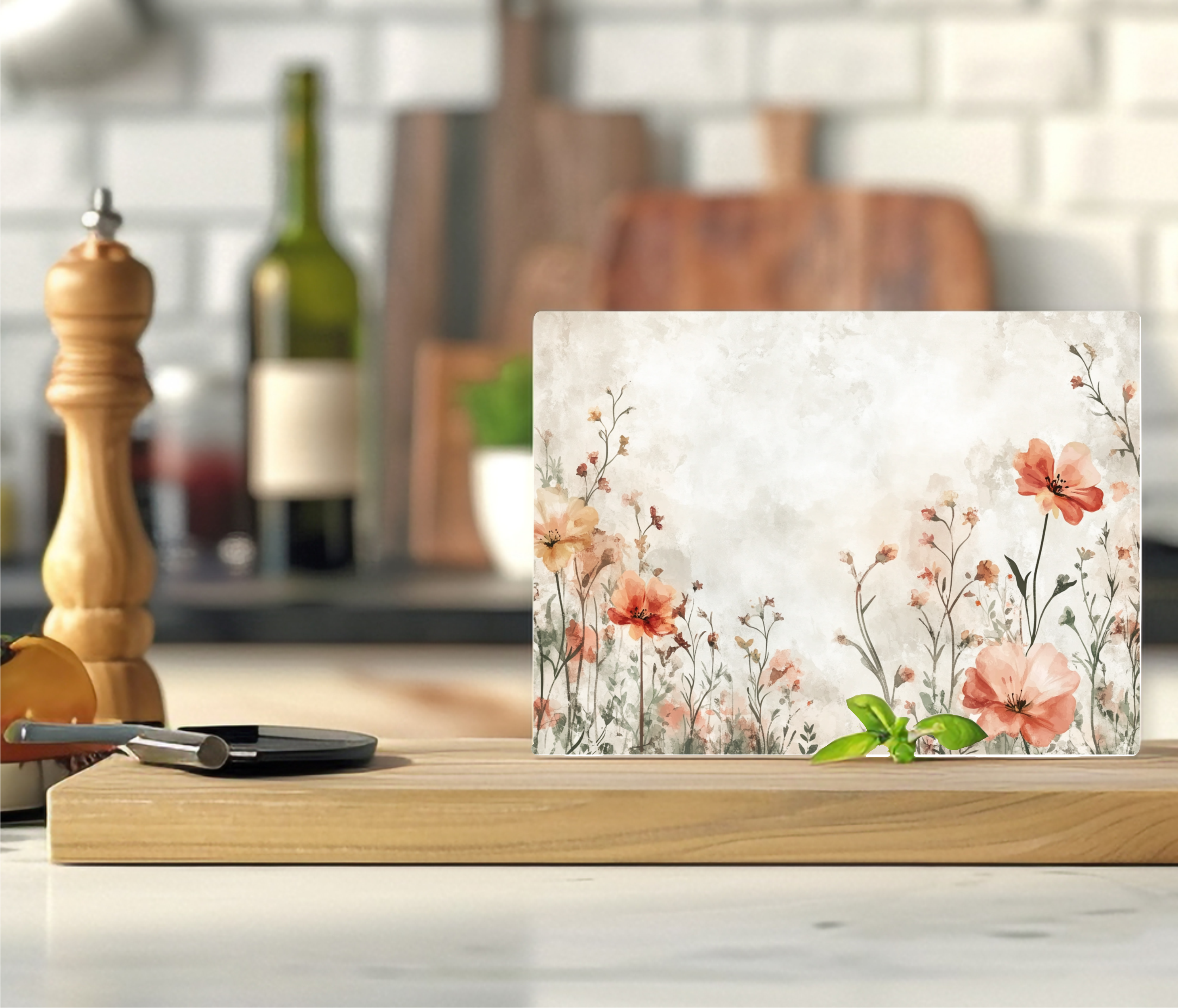 Subtle Floral - Cutting Board - Sublimation Transfer