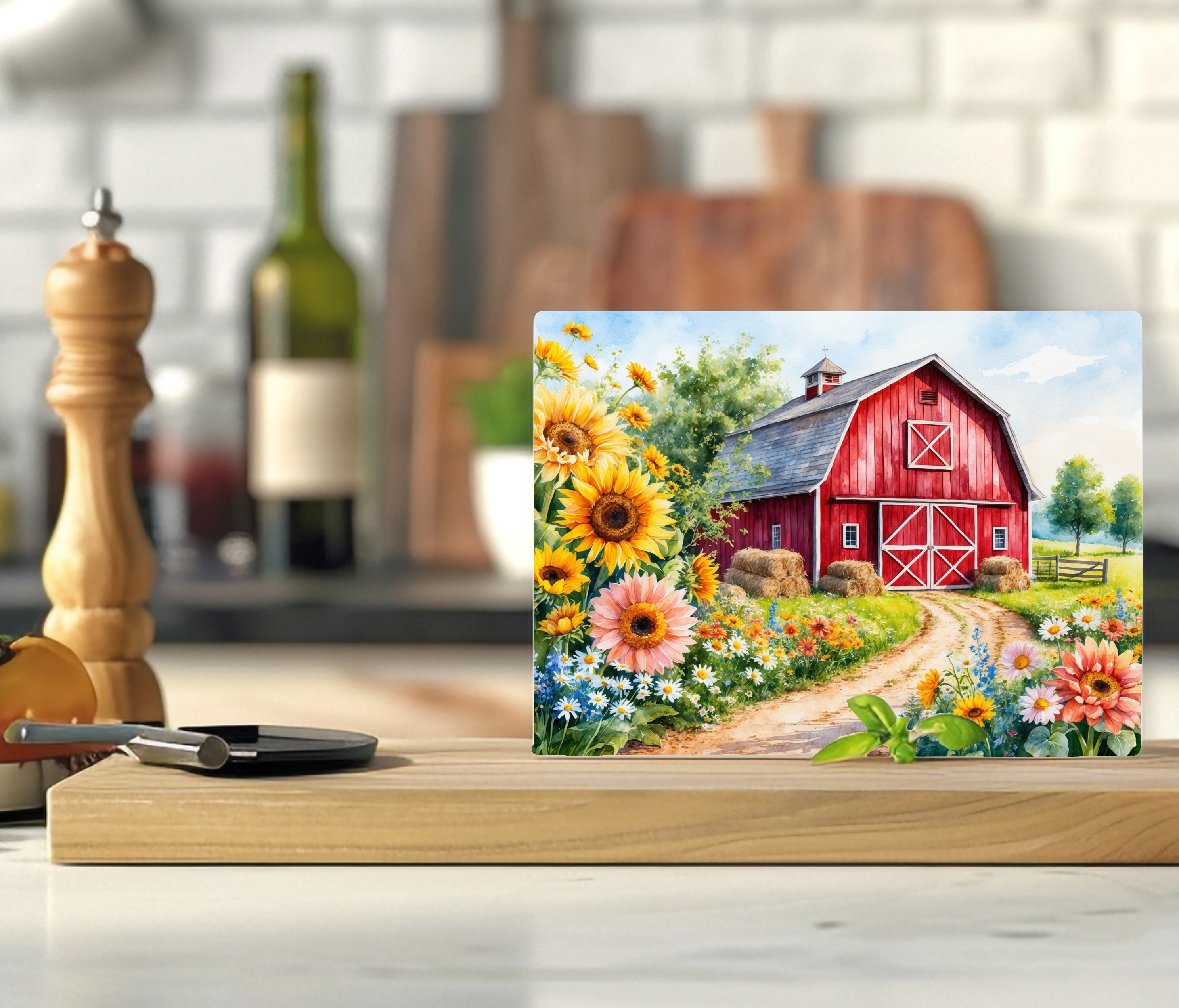 Country Barn - Cutting Board - Sublimation Transfer