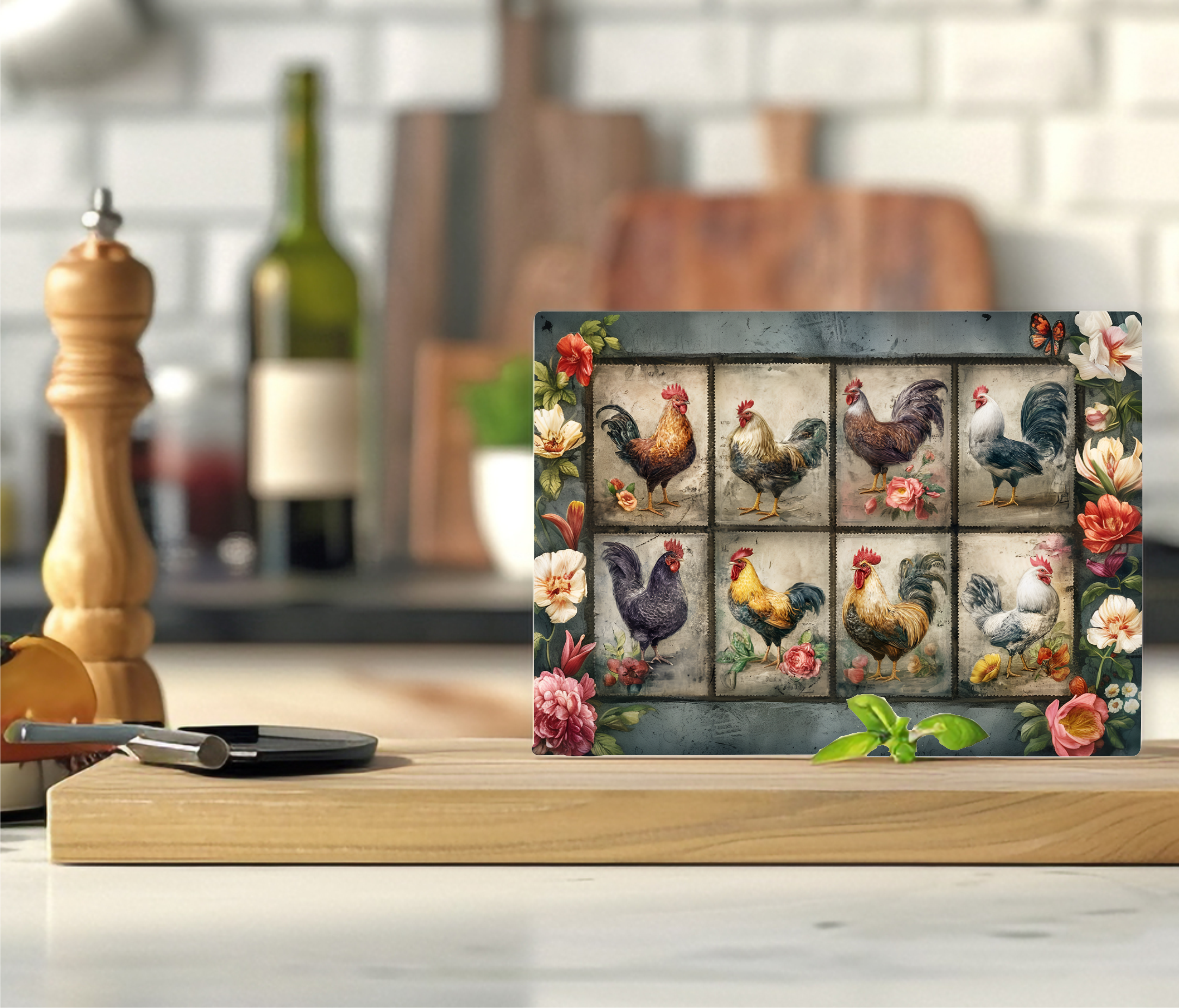 Chicken Varieties - Cutting Board - Sublimation Transfer