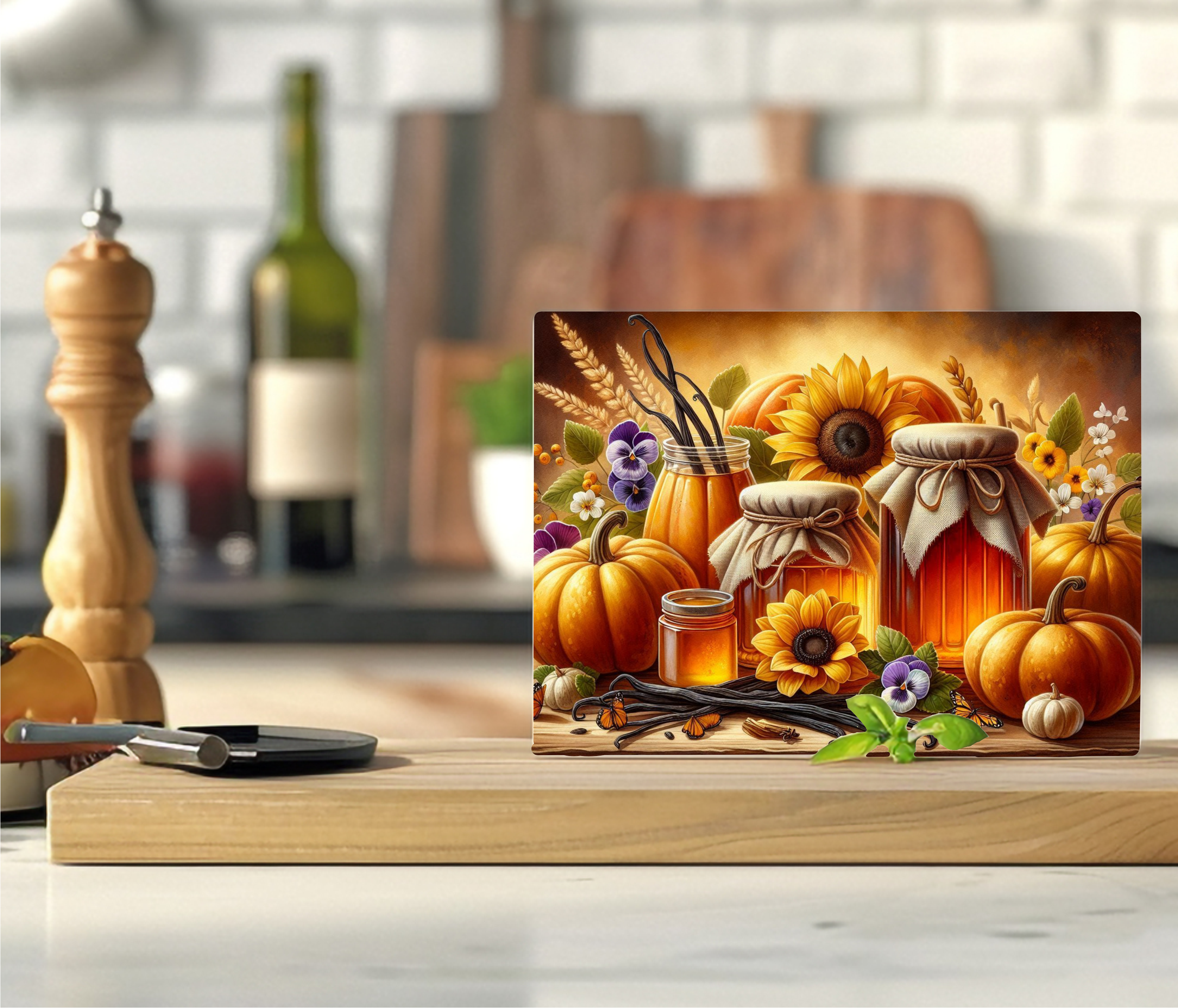 Autumn Honey Jars - Cutting Board - Sublimation Transfer