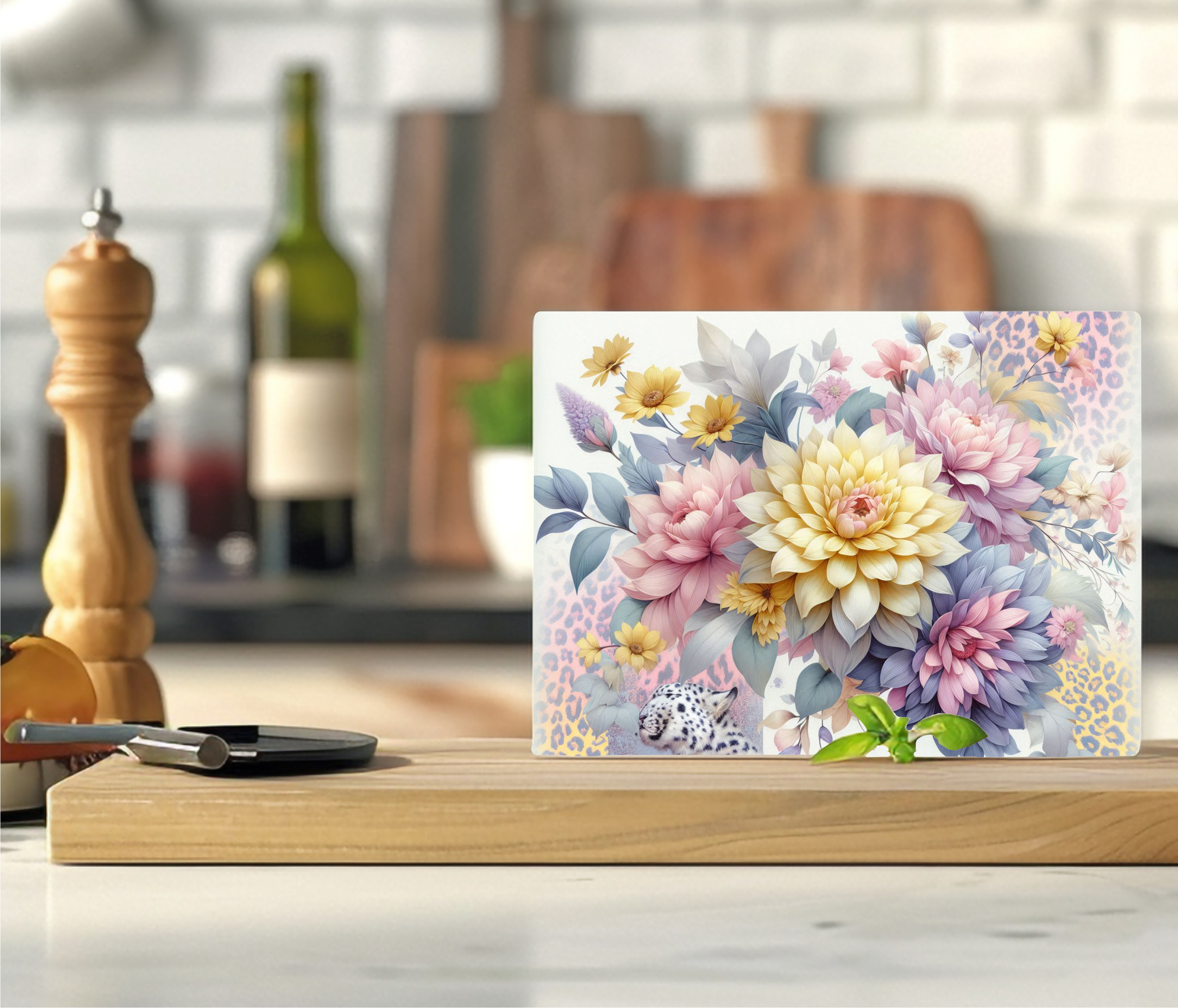 Floral Bouquet - Cutting Board - Sublimation Transfer